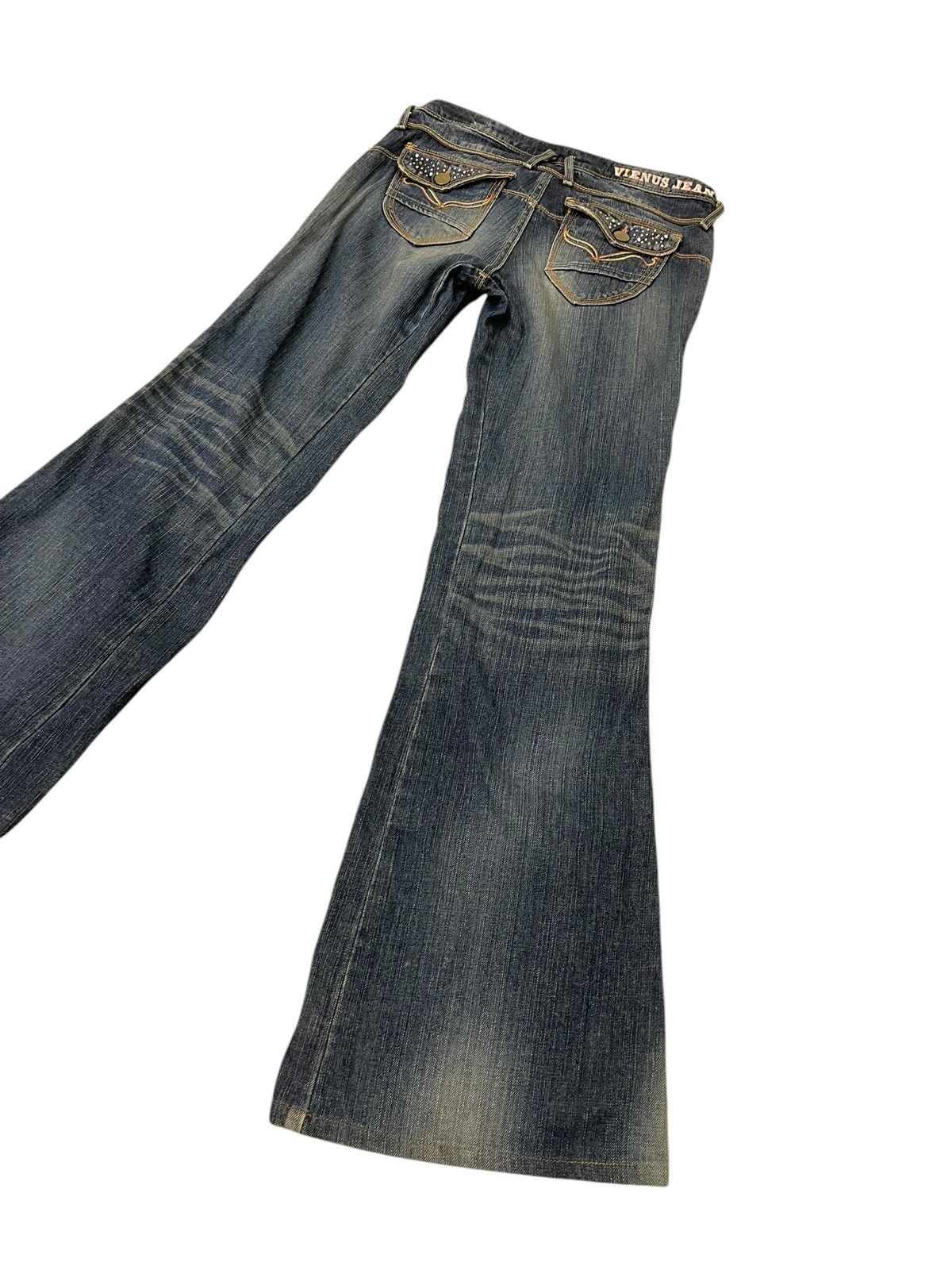 Comme des Garcons Flare Jeans Vienus Jean Edwin Distress Stretch Low Rise 2🟦 Size US 28 / EU 44 - 13 Thumbnail