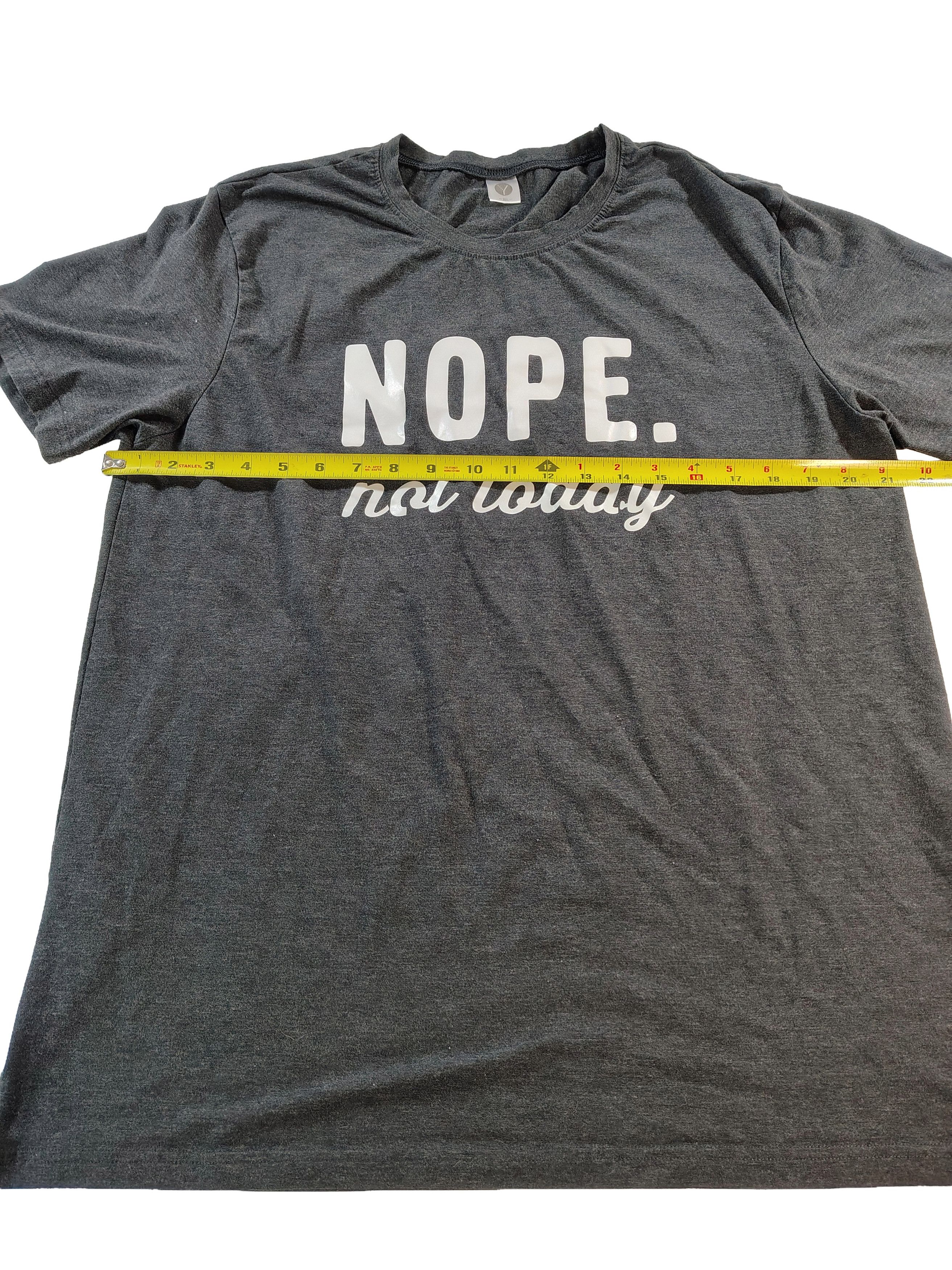 Other Men's XXL Dark Grey "Nope. Not Today" Graphic T-Shirt Size US XXL / EU 58 / 5 - 5 Thumbnail
