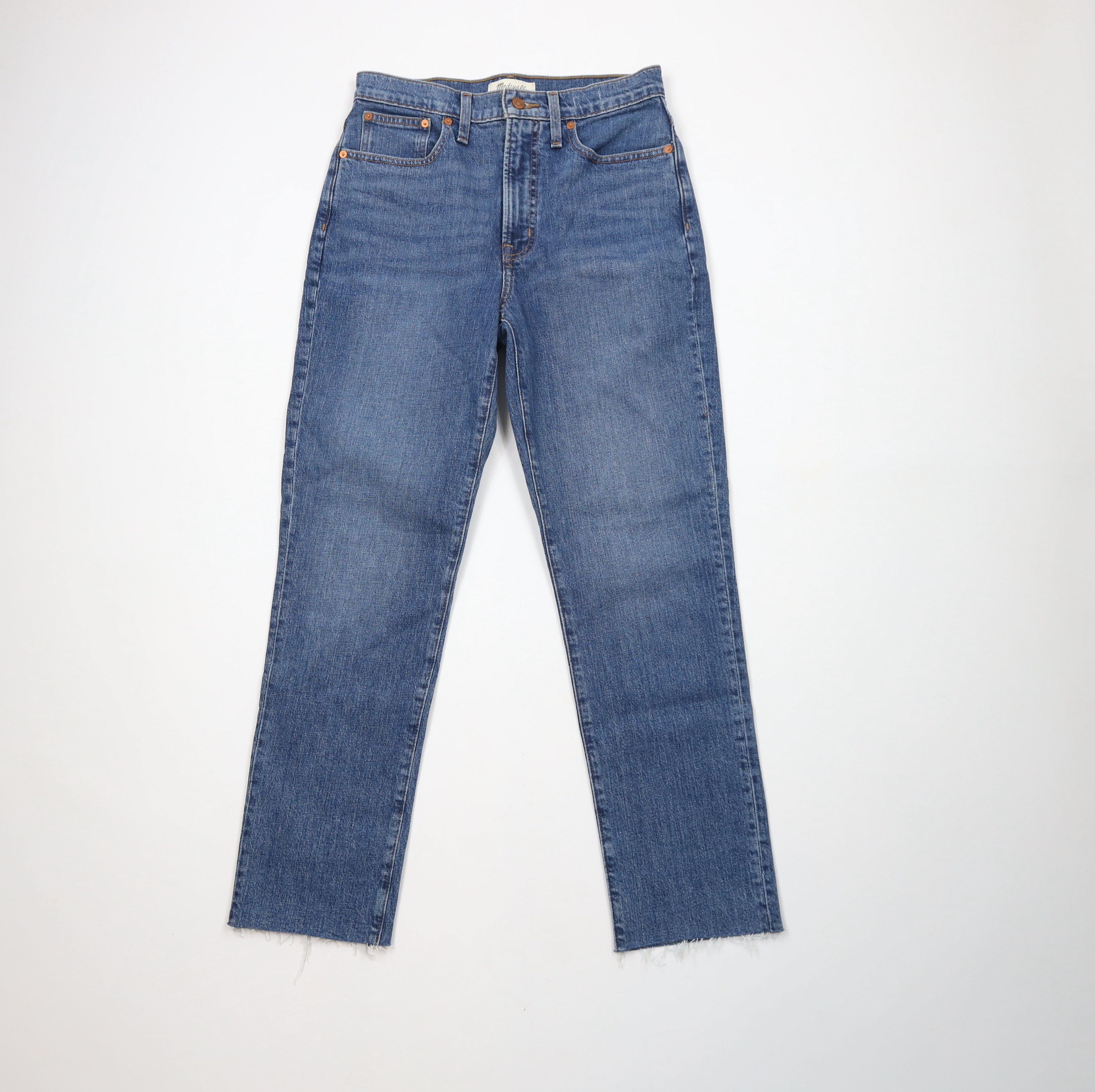 Madewell × Vintage Madewell Tapered Leg Denim Trousers Jeans Blue Stretch Size 27" / US 4 / IT 40 - 1 Thumbnail