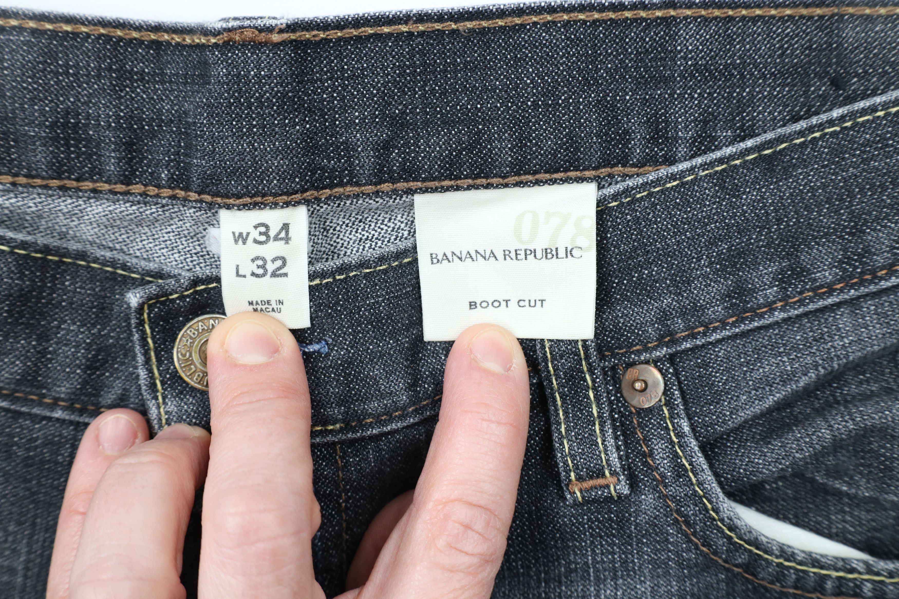 Banana Republic Vintage Banana Republic Wide Leg Denim Jeans Gray Cotton Size US 34 / EU 50 - 6 Thumbnail