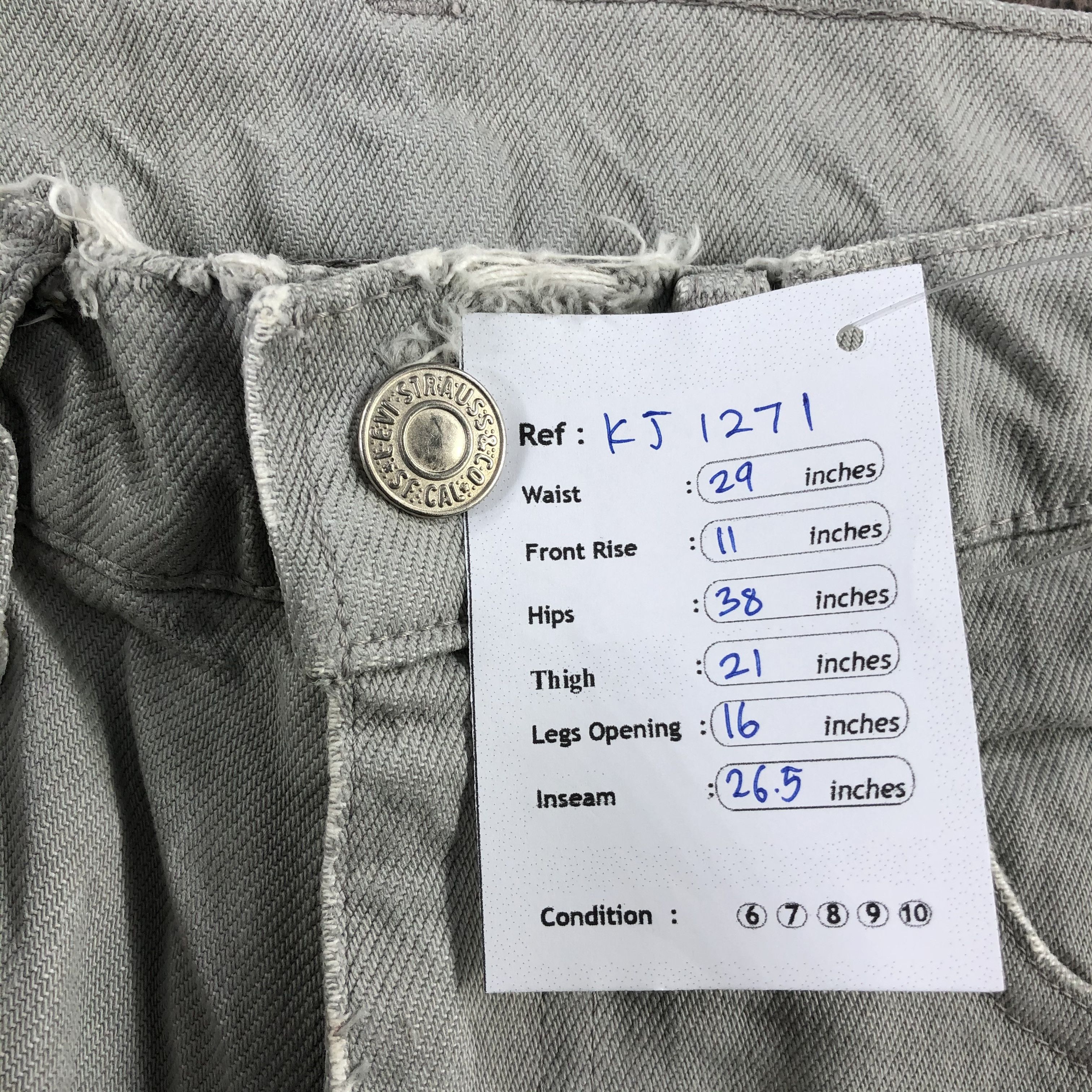 Levi's Vintage Levis 509 Jeans Faded Grey Denim KJ1271 Size US 28 / EU 44 - 13 Thumbnail