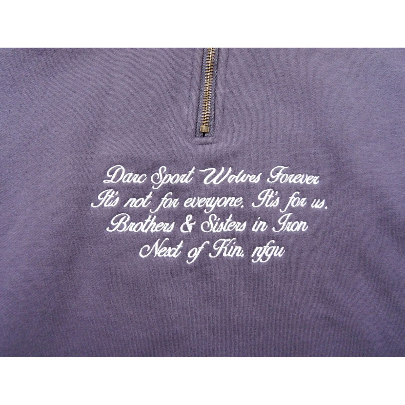 Darc Sport Darc Sport Sweatshirt Adult XS Oversized Purple 1/4 Zip Pullover Wolves Gym Mens Size US XS / EU 42 / 0 - 2 Thumbnail