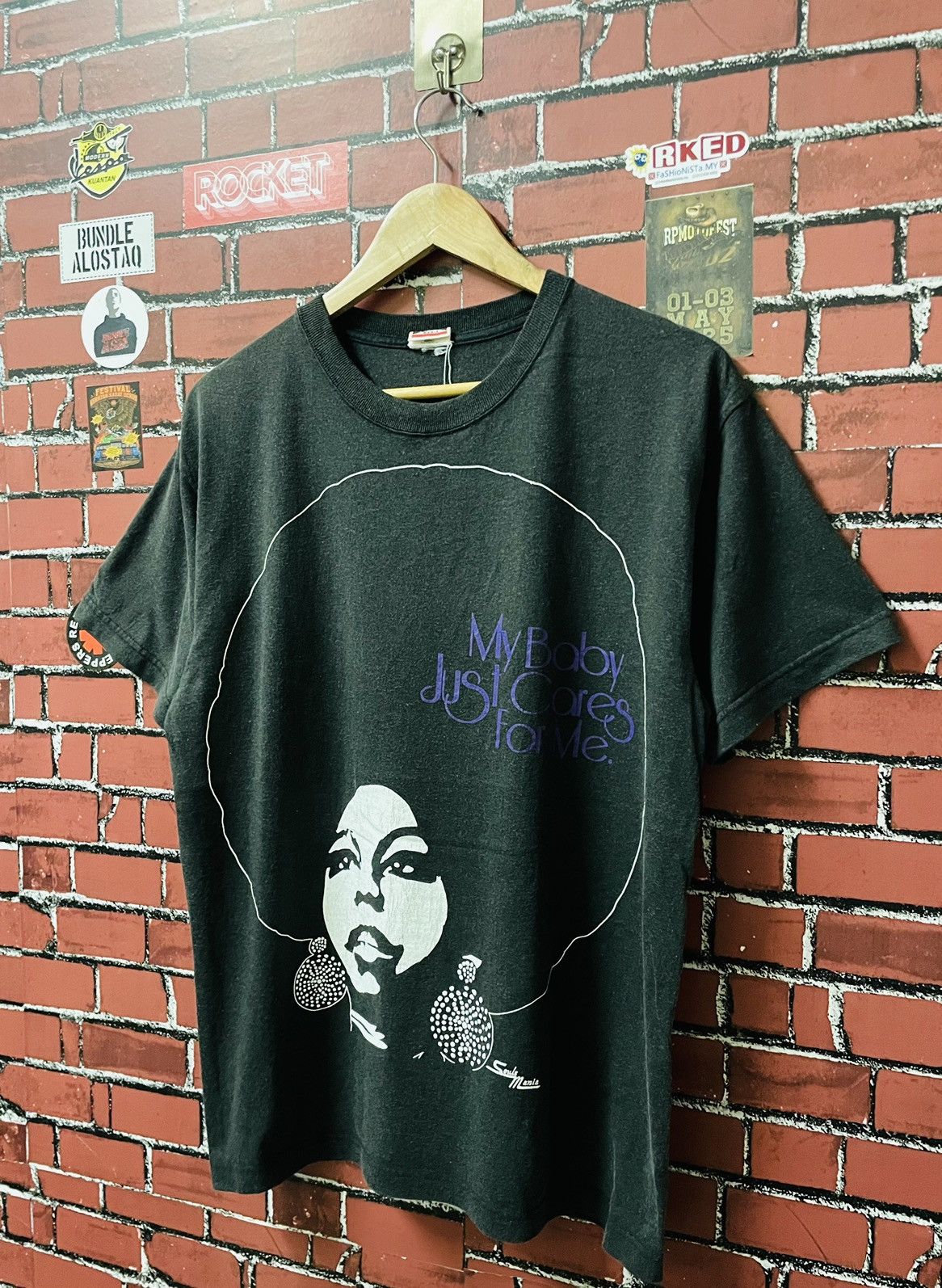 Vintage VINTAGE NINA SIMONE SOULS MANIA My Baby Just Cares For Me Size US L / EU 52-54 / 3 - 2 Thumbnail