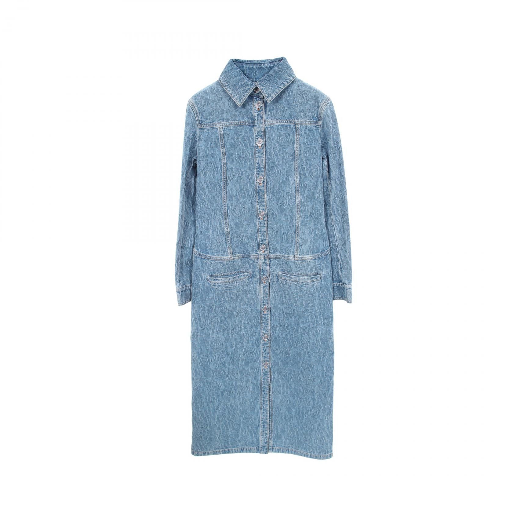 Chanel Chanel CHANEL Camelia Cotton Dress Textile Dresses P74515 DUTY FREE for USA Size ONE SIZE - 1 Thumbnail
