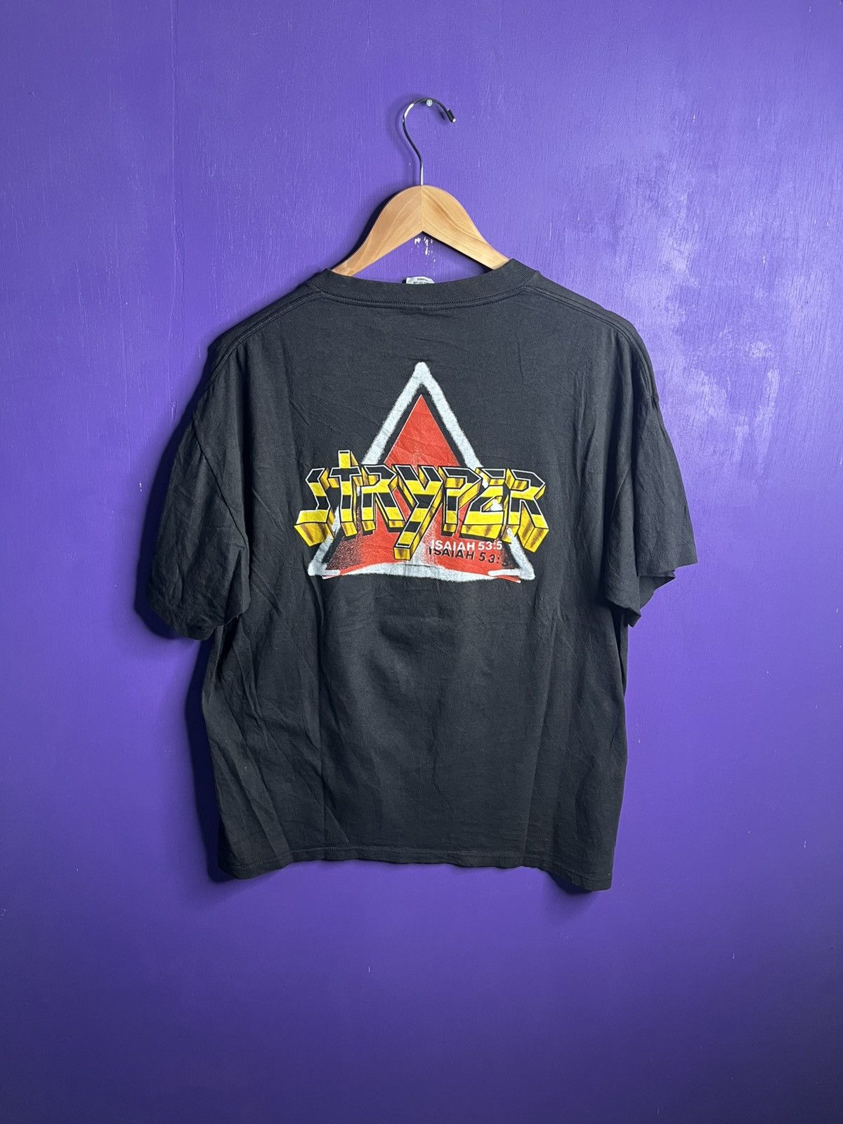 Band Tees × Vintage Vintage 80s Stryper Christian rock band t-shirt Size US XL / EU 56 / 4 - 2 Thumbnail