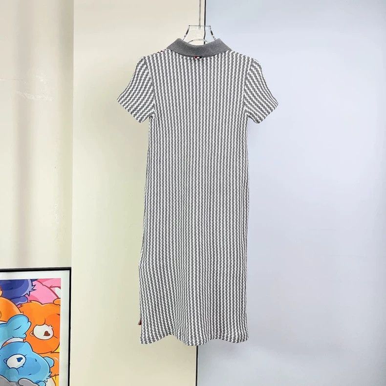 Thom Browne Thom Browne Gray and white striped casual dress Size XS / US 0-2 / IT 36-38 - 2 Thumbnail