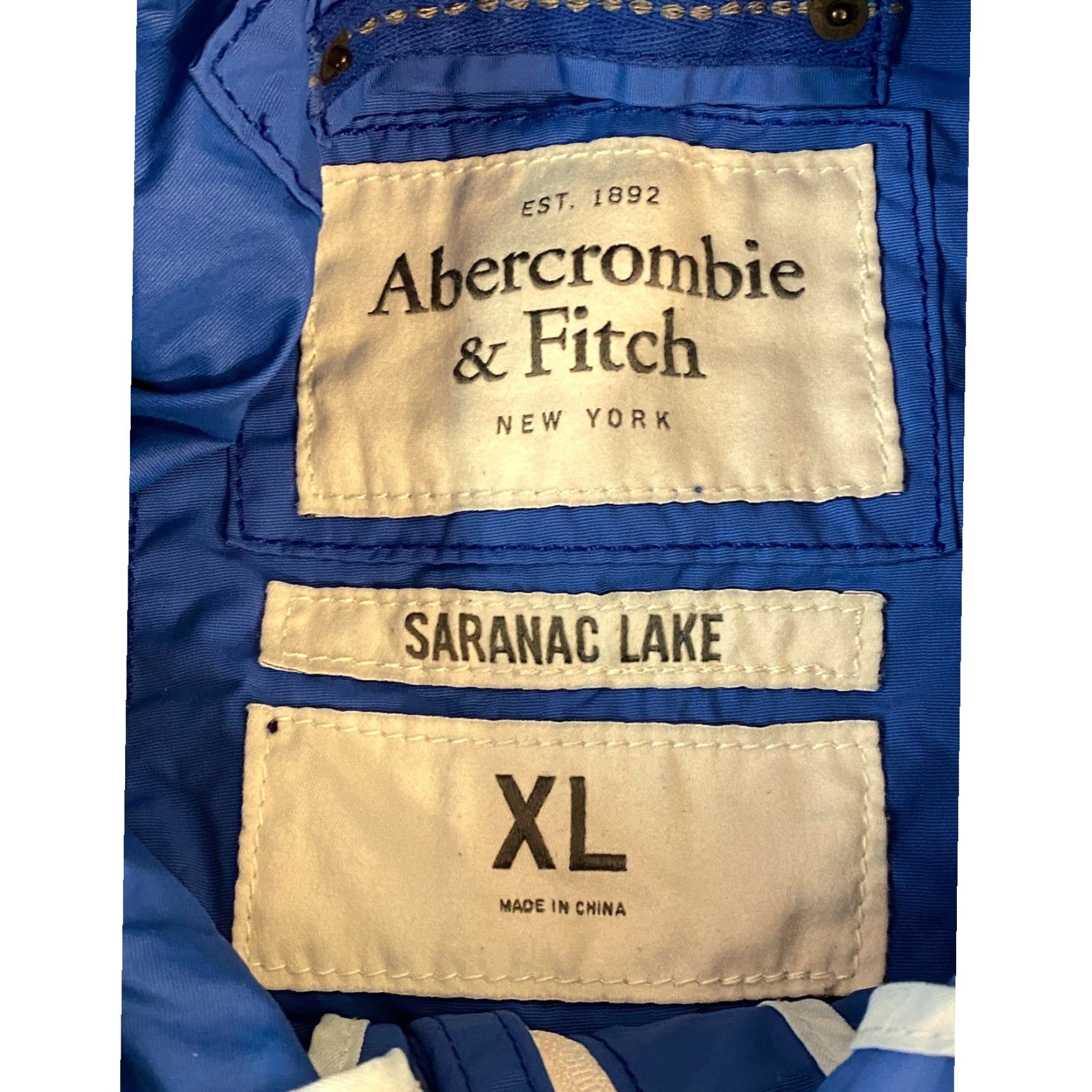 Abercrombie & Fitch Abercrombie Fitch Jacket Mens XL Blue Lightweight Windbreaker ZIP Stand-Up Collar Zipper Pockets Size US XL / EU 56 / 4 - 3 Thumbnail