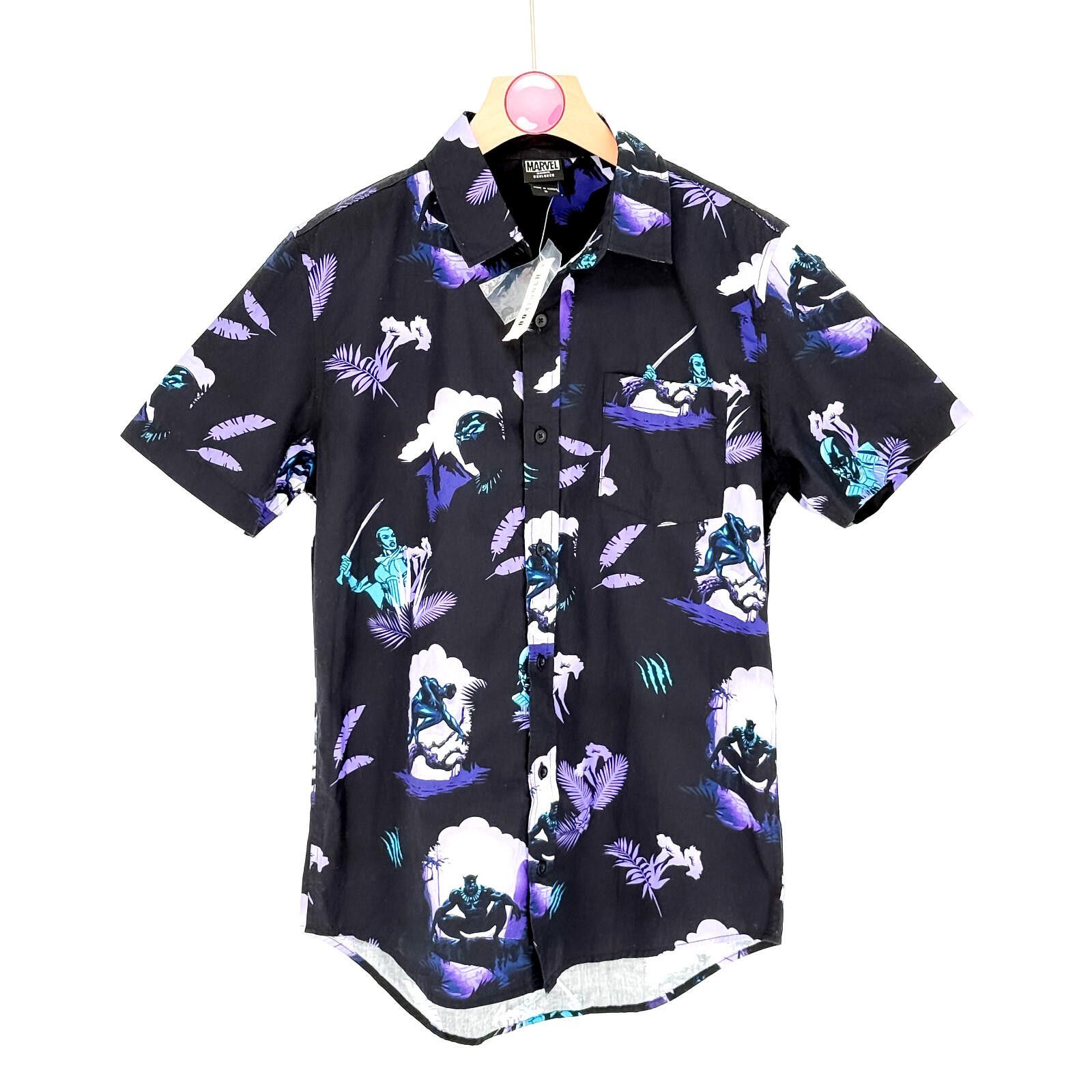 Marvel Comics Marvel Black Panther T’Challa Button Up Streetwear Mens S Size US S / EU 44-46 / 1 - 1 Thumbnail