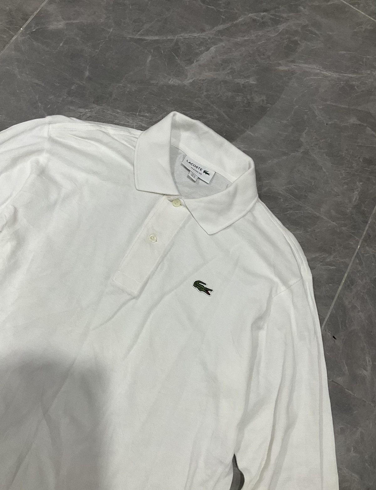 Japanese Brand × Lacoste × Vintage Lacoste Long Sleeve Polo White Size US M / EU 48-50 / 2 - 4 Thumbnail