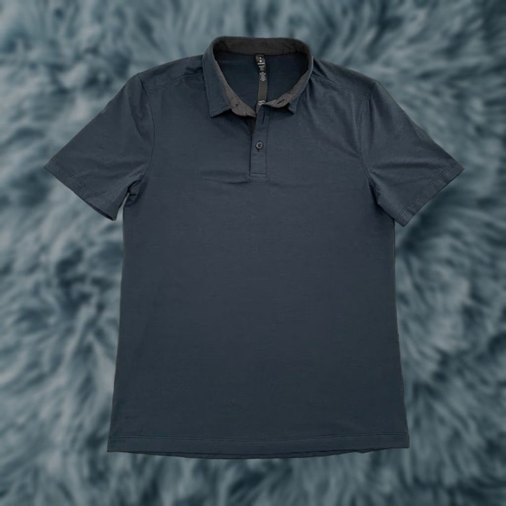 Lululemon Lululemon Tech Polo Shirt Mens Small Short Sleeve Blue Logo Button Solid Size US S / EU 44-46 / 1 - 1 Thumbnail