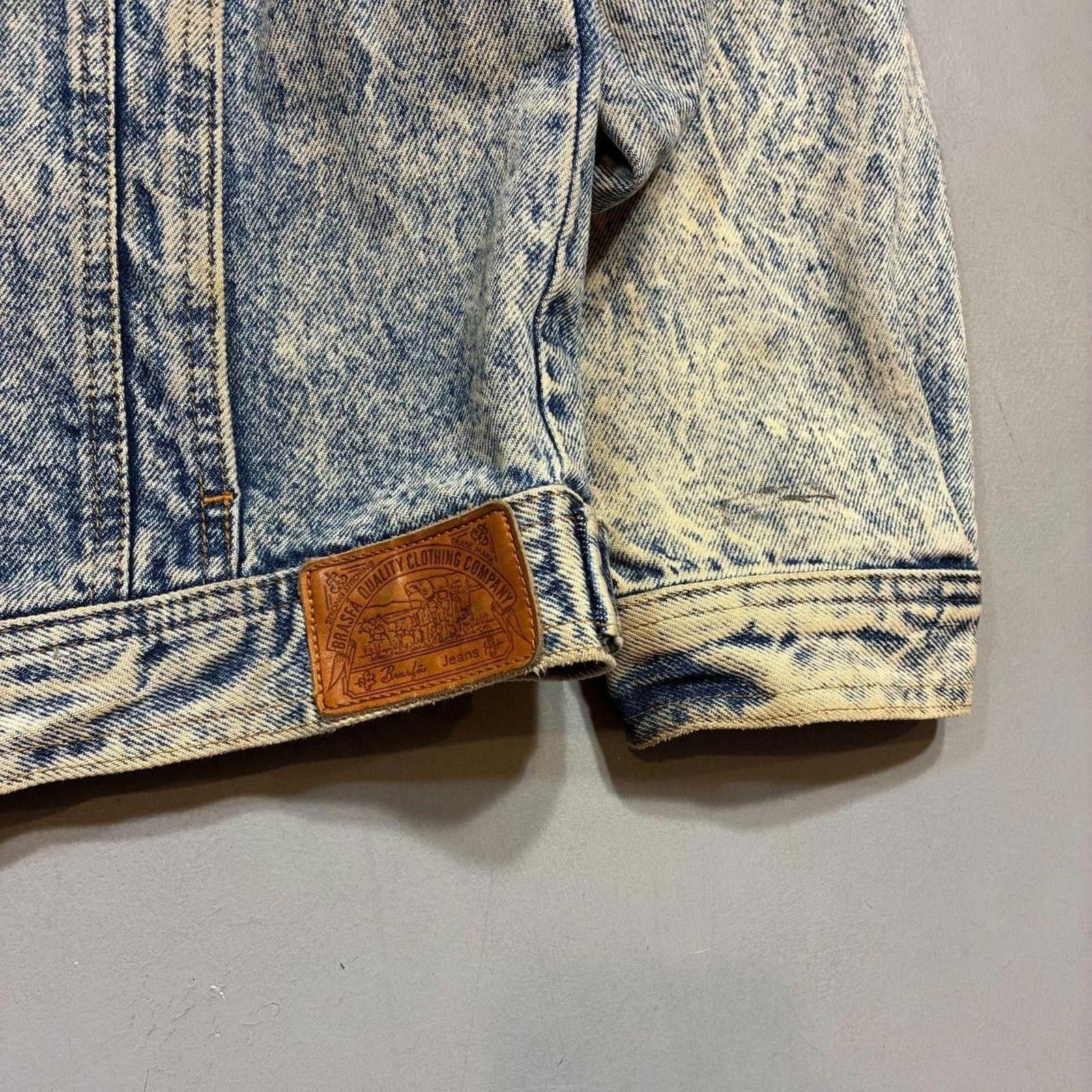 Other Vintage 80s Acid Wash Denim Trucker Jacket Made in Brazil Size US M / EU 48-50 / 2 - 3 Thumbnail
