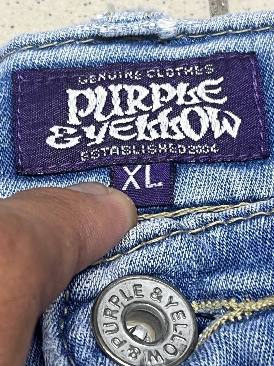 Purple Brand PURPLE & YELLOW JEANS FADED STYLE Size US 36 / EU 52 - 9 Thumbnail