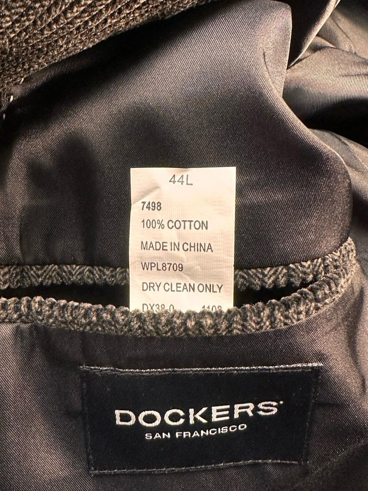 Dockers Dockers Black Corduroy Herringbone Men's Blazer 44L Size 44L - 7 Thumbnail