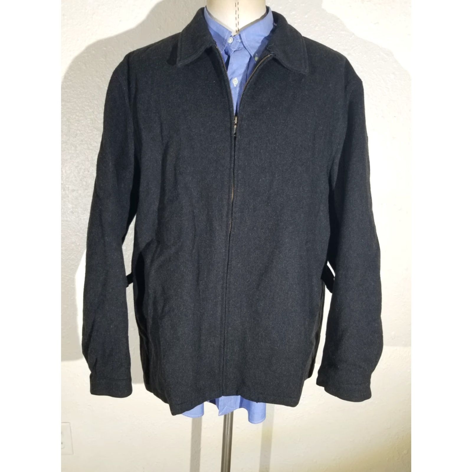 Polo Ralph Lauren Polo Ralph Lauren Jacket Wool Tweed Full Zip Pea Coat Gray XL Men Size US XL / EU 56 / 4 - 4 Thumbnail