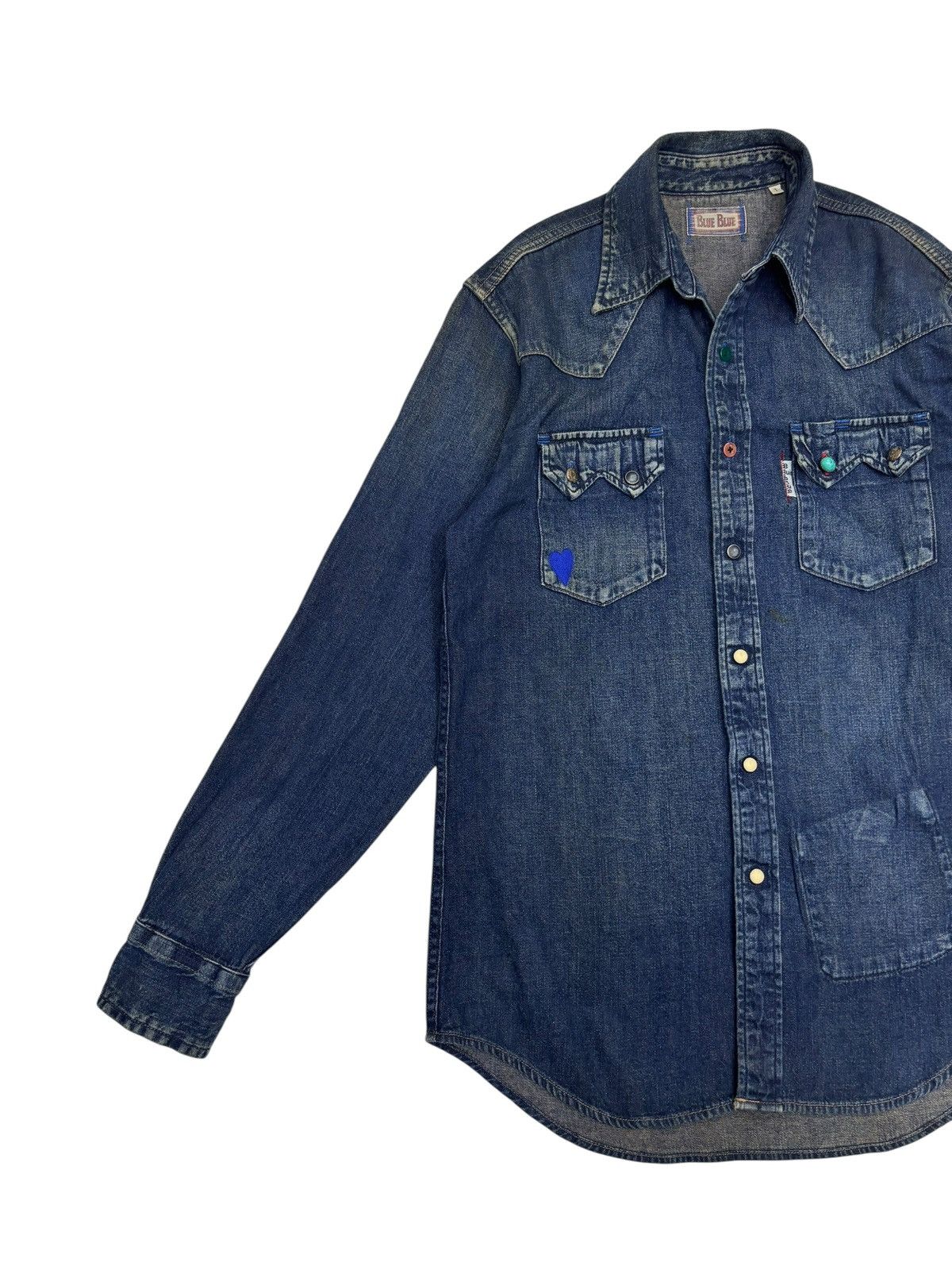 Kapital BLUE BLUE JAPAN WESTERN DENIM SHIRT Size US M / EU 48-50 / 2 - 11 Thumbnail