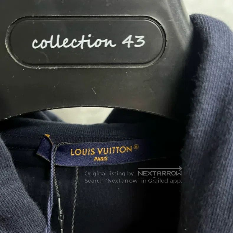 Louis Vuitton Louis Vuitton 25 Latest Navy Blue Monogrammed Hooded Pullo Size US L / EU 52-54 / 3 - 2 Thumbnail