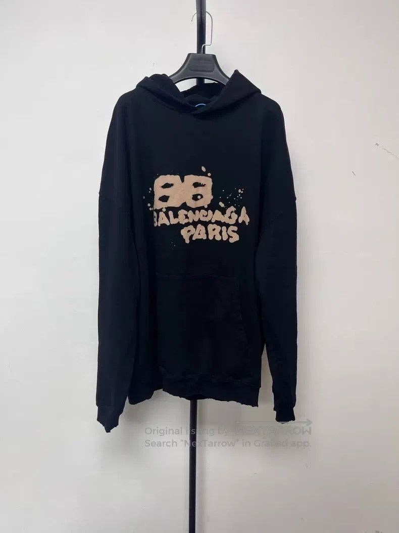Balenciaga Balenciaga Letter Logo Printed Hooded Long Sleeve Sweatshi Size XS / US 0-2 / IT 36-38 - 1 Thumbnail