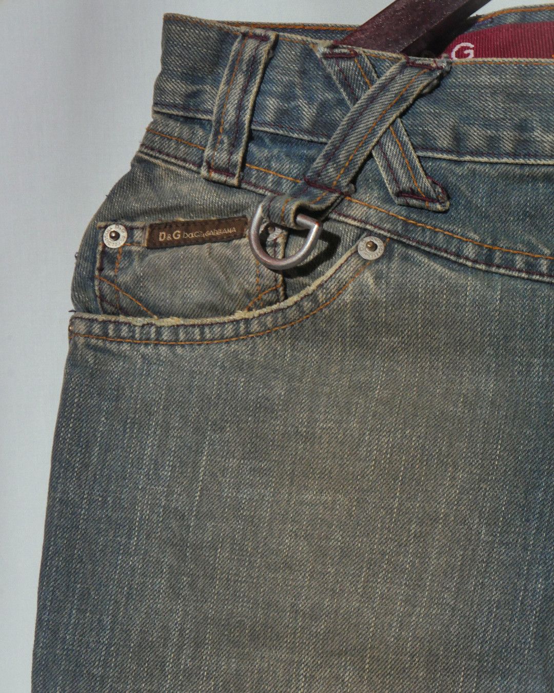 Dolce & Gabbana 90s Front Bottoms Flared Denim Pants Size 28" / US 6 / IT 42 - 3 Thumbnail