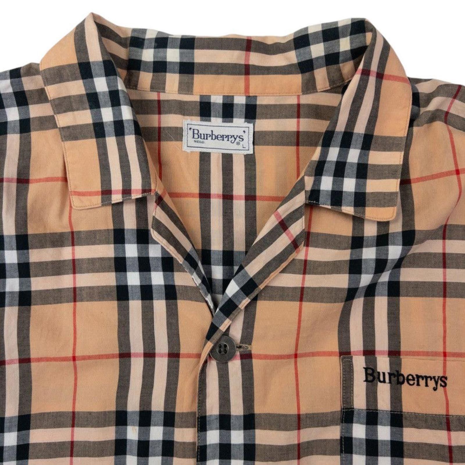 Burberry Vintage Burberry Nova Check Long Sleeve Pyjama Shirt Size L Size US L / EU 52-54 / 3 - 3 Thumbnail