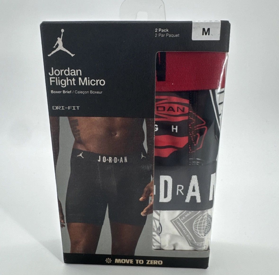 Jordan Brand Air Jordan Flight micro Men’s dri-fit Boxer Briefs size M Size 32 - 3 Thumbnail