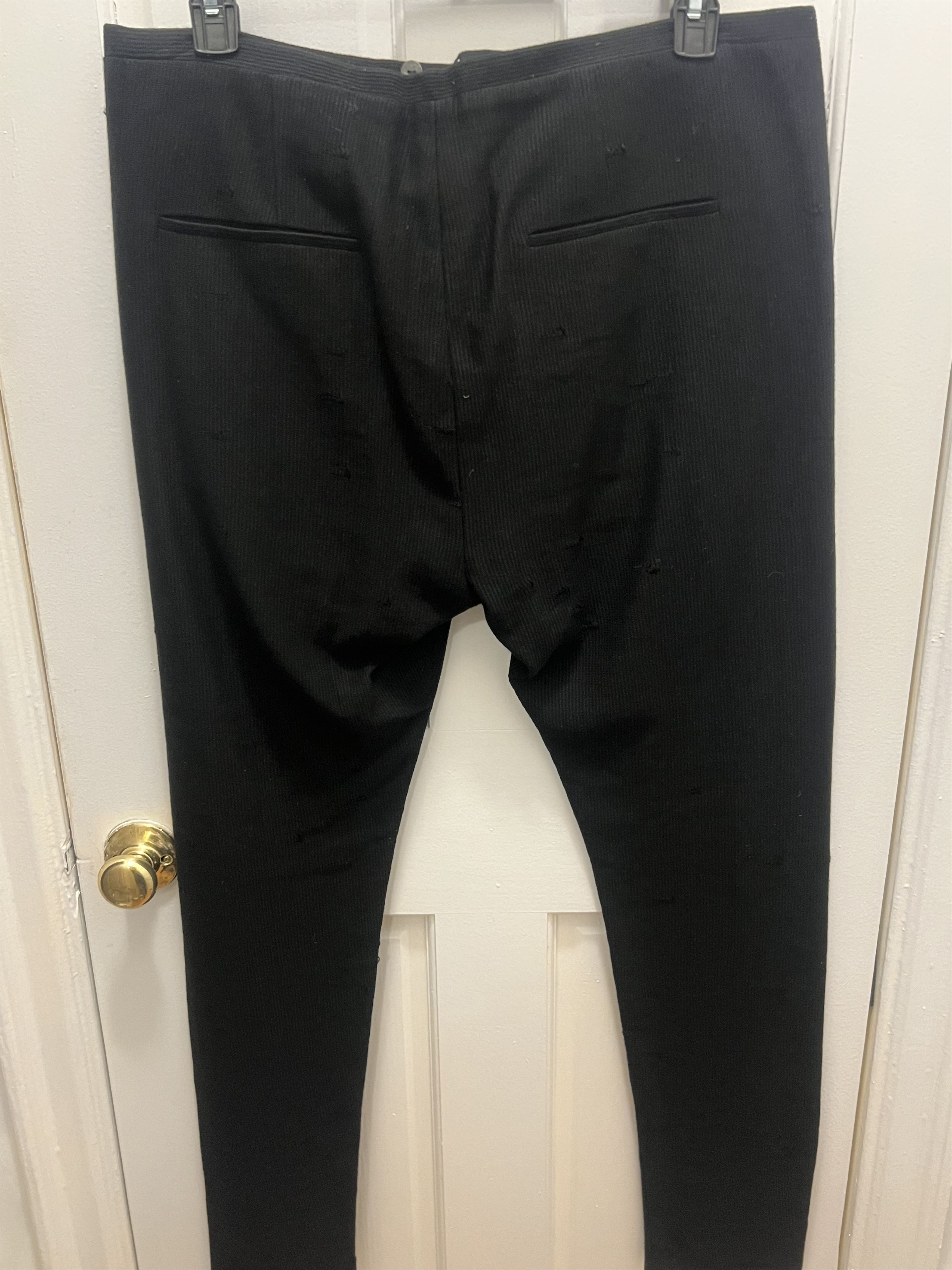 Label Under Construction NWOT $1099 Scarred Cotton Linen Easy Pants Size US 36 / EU 52 - 9 Thumbnail