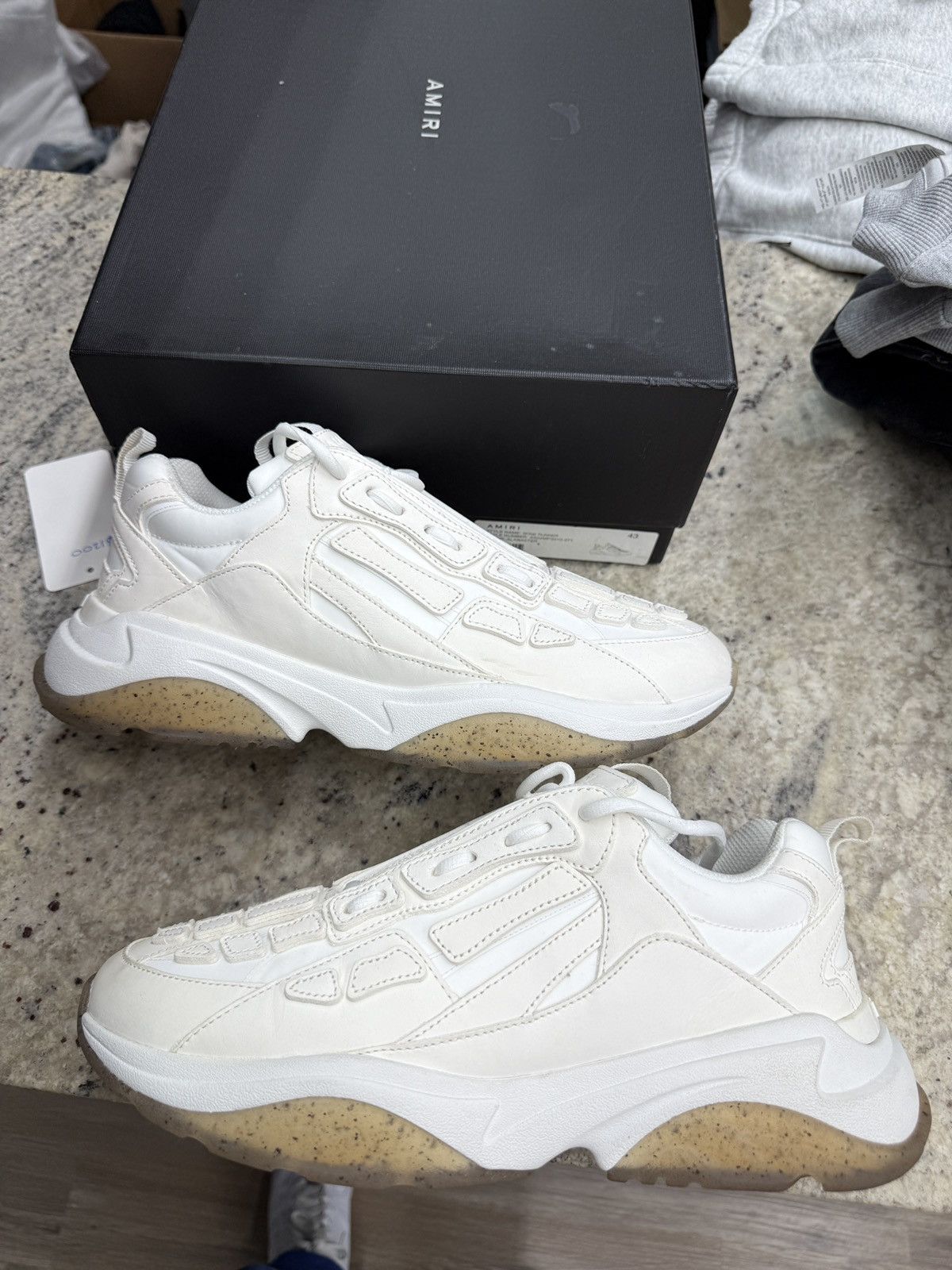 Amiri Amiri White Bone Runners Size US 10 / EU 43 - 1 Thumbnail