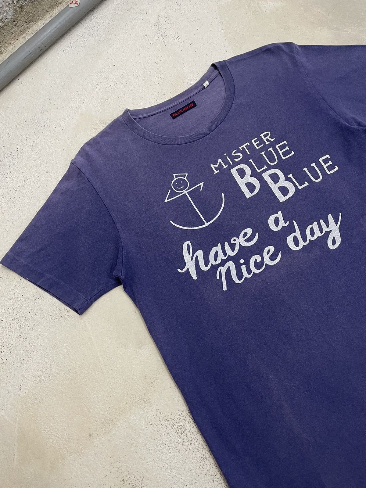 Blue Blue Japan × Japan Blue × Japanese Brand Vintage Mr Blue Blue Japan Have A Nice Day Faded Size US L / EU 52-54 / 3 - 4 Thumbnail