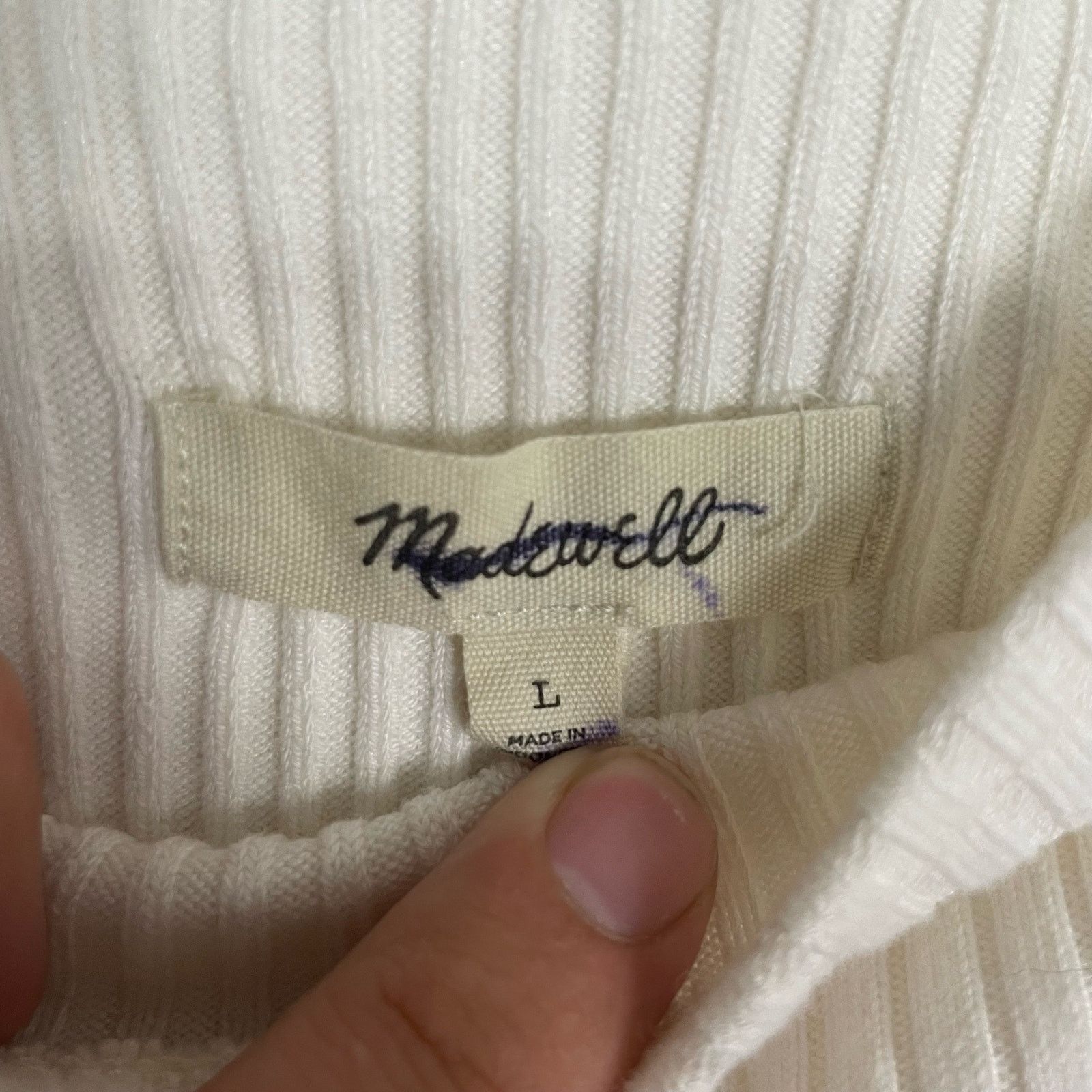 Madewell Madewell Side Slit Mockneck Sweater Tank Top US Women's L Size L / US 10 / IT 46 - 3 Thumbnail