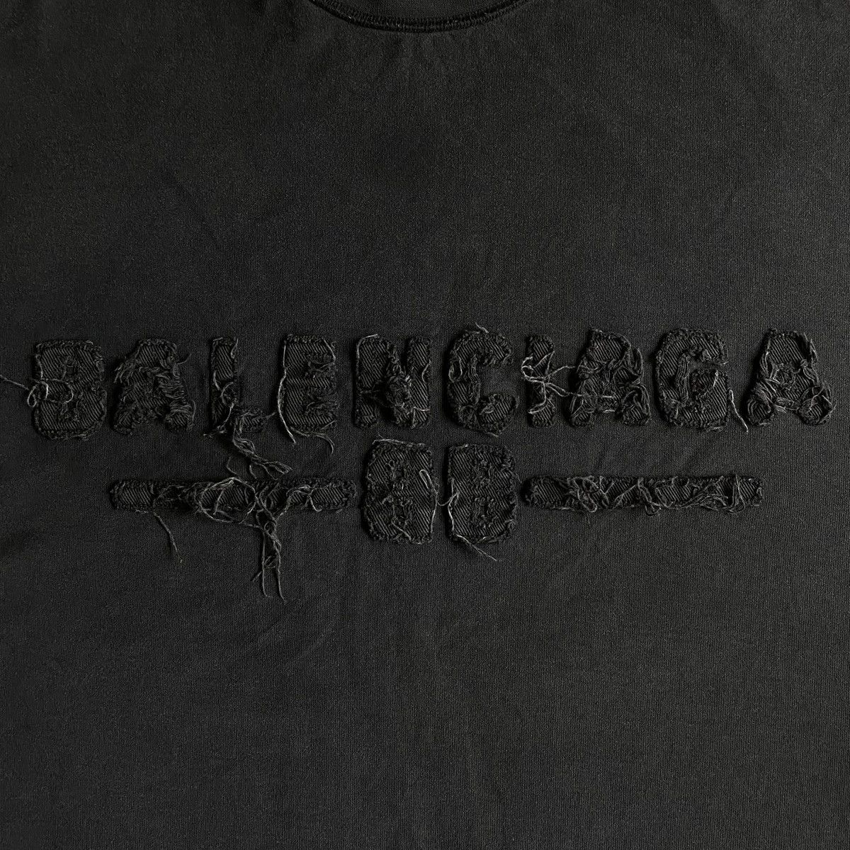 Balenciaga Distressed Logo Inside Out L/S