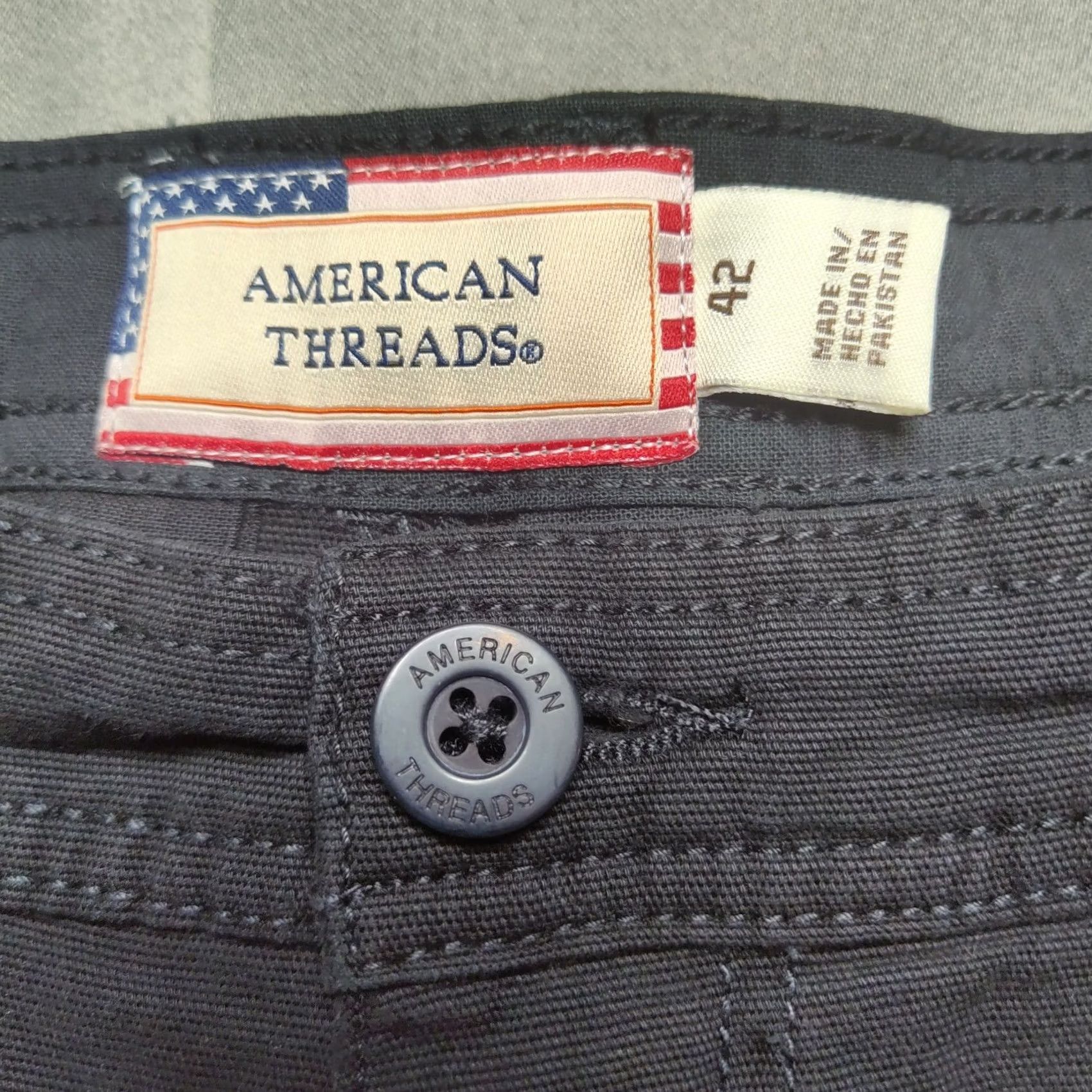 Vintage American Threads Men 42 Black Garment Dye Cotton Stretch 9" Shorts NEW Size US 42 / EU 58 - 7 Thumbnail