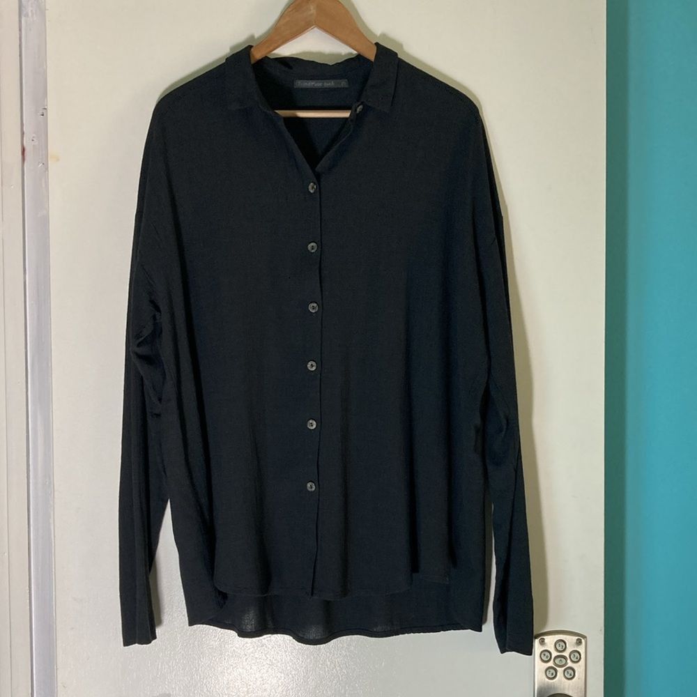Transit Transit Par Such Size 3 Gray Viscose Wool Button Up Shirt wi Size L / US 10 / IT 46 - 2 Thumbnail