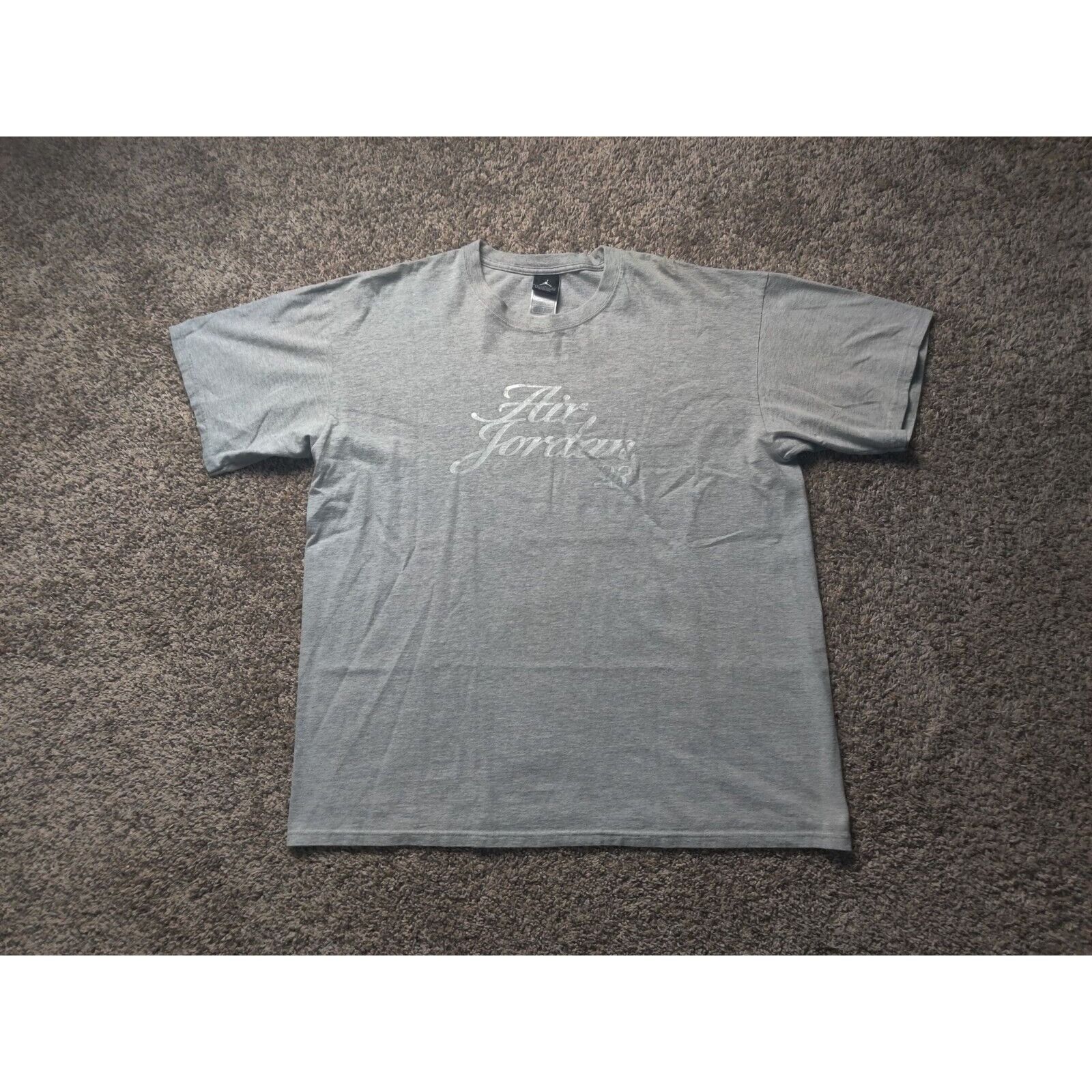 Jordan Brand Air Jordan Shirt Adult Mens Large Gray Spell Out Size US L / EU 52-54 / 3 - 1 Thumbnail
