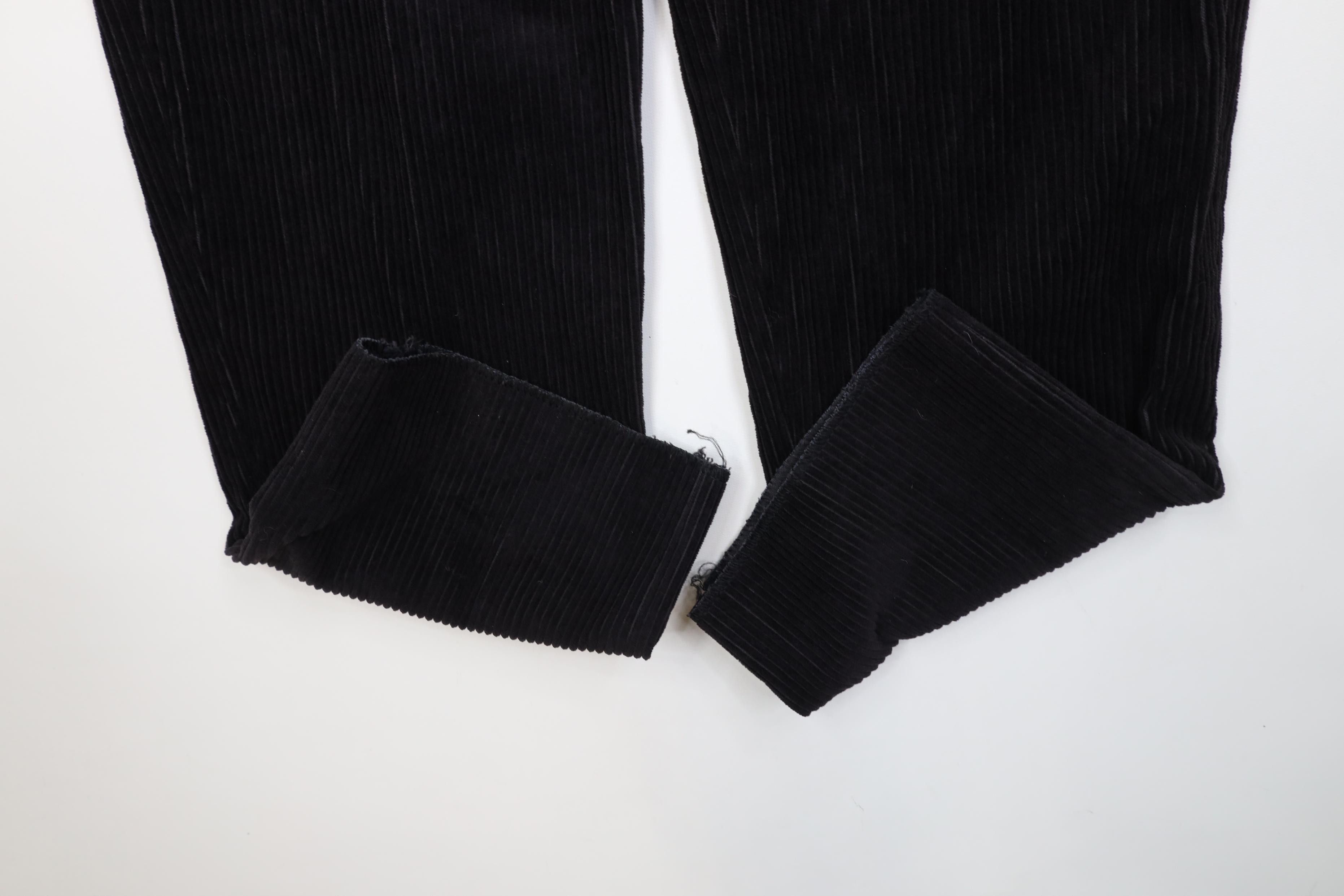 Vintage Vintage 90s Streetwear Wide Leg Corduroy Chino Pants Black Size US 34 / EU 50 - 5 Thumbnail