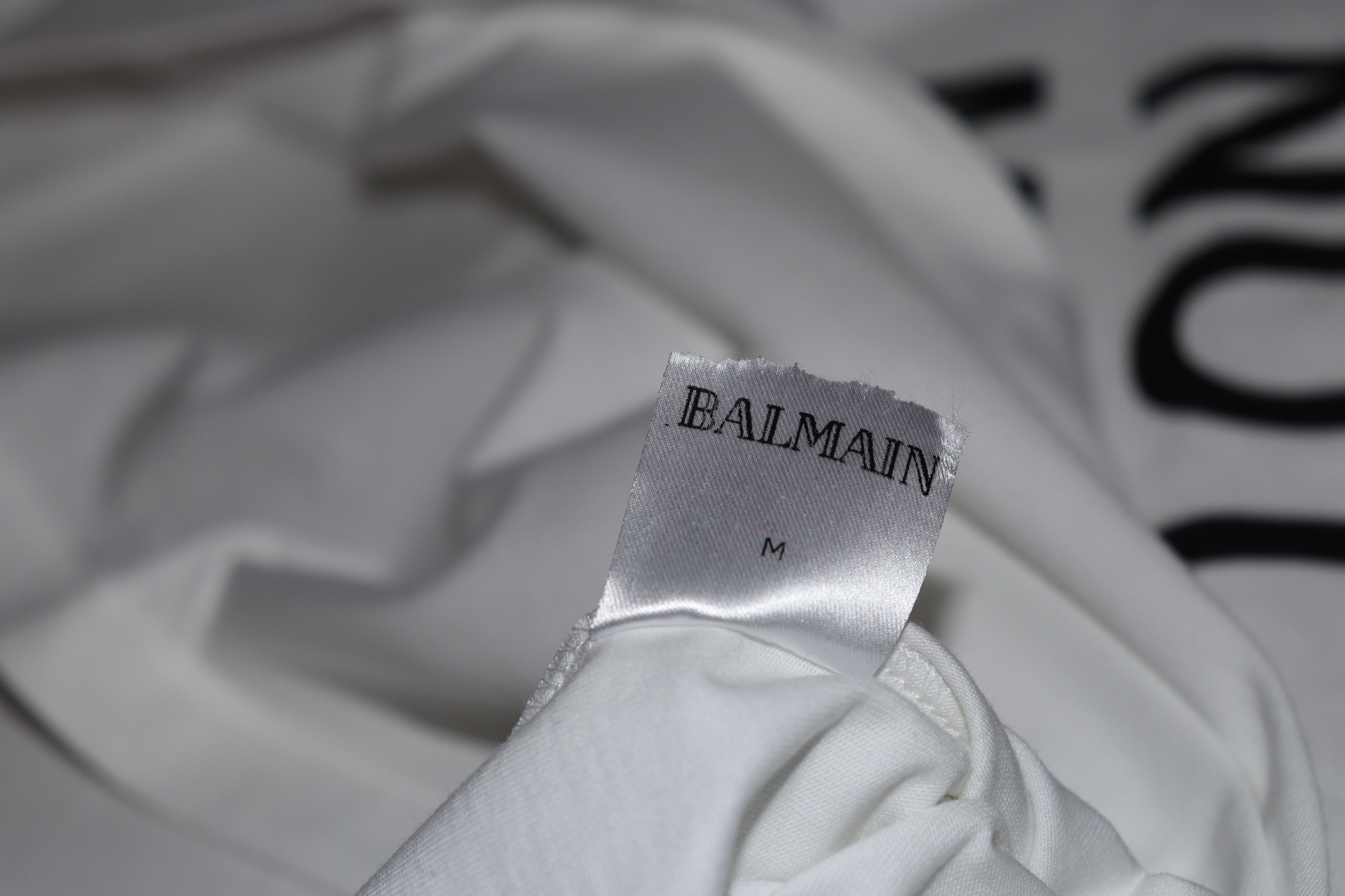 Balmain o1rshd1 " Your Truth in not Mine " T-Shirt in White Size US M / EU 48-50 / 2 - 9 Thumbnail