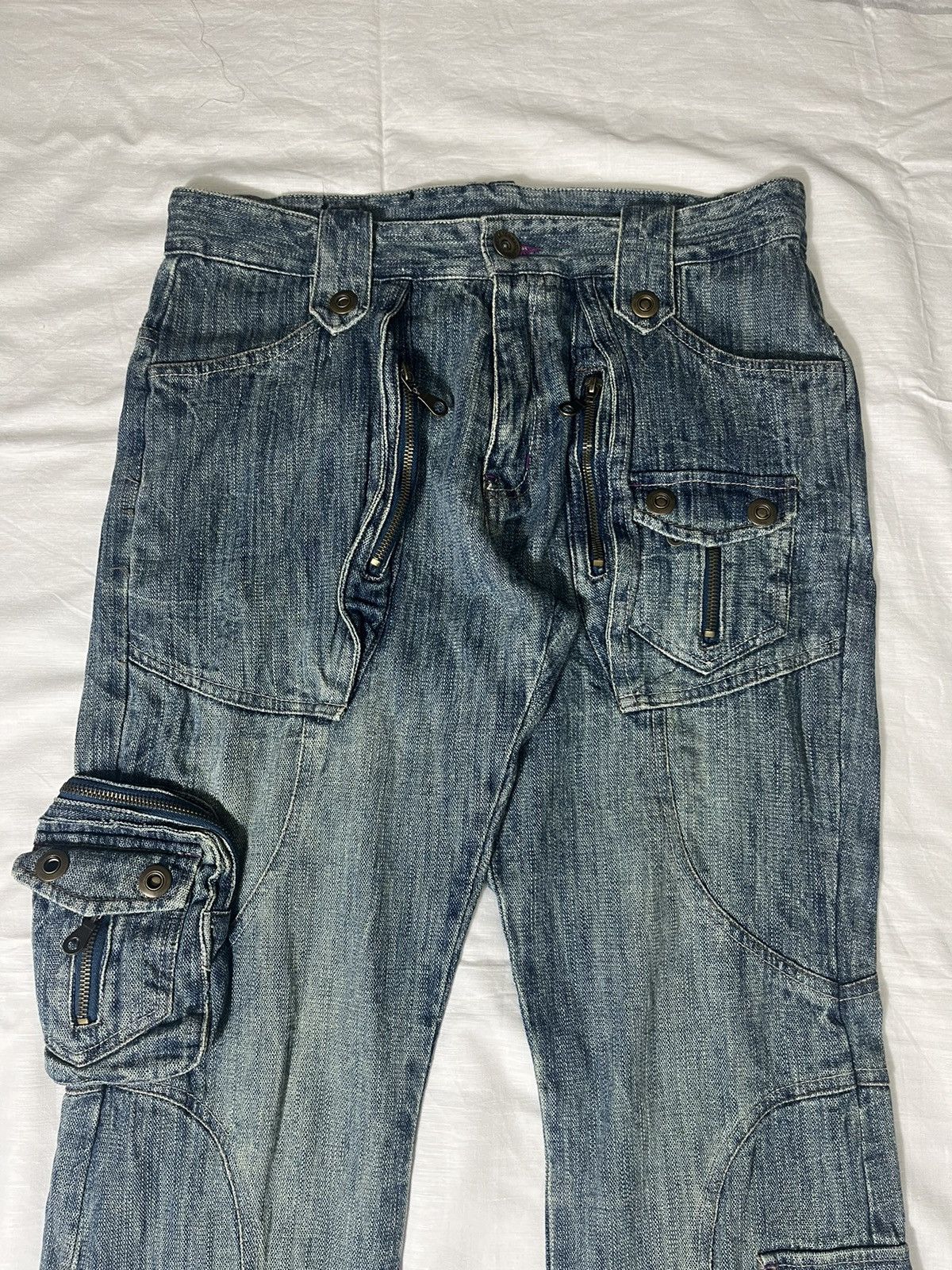 If Six Was Nine × Le Grande Bleu (L.G.B.) Trixy Tactical Pocket Jeans Rare Denim Size US 32 / EU 48 - 5 Thumbnail
