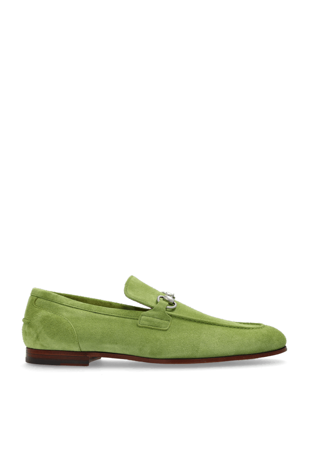 Gucci o1mt1gz0925 Men's Gucci Jordaan Loafers in Green Size US 9.5 / EU 42-43 - 1 Thumbnail