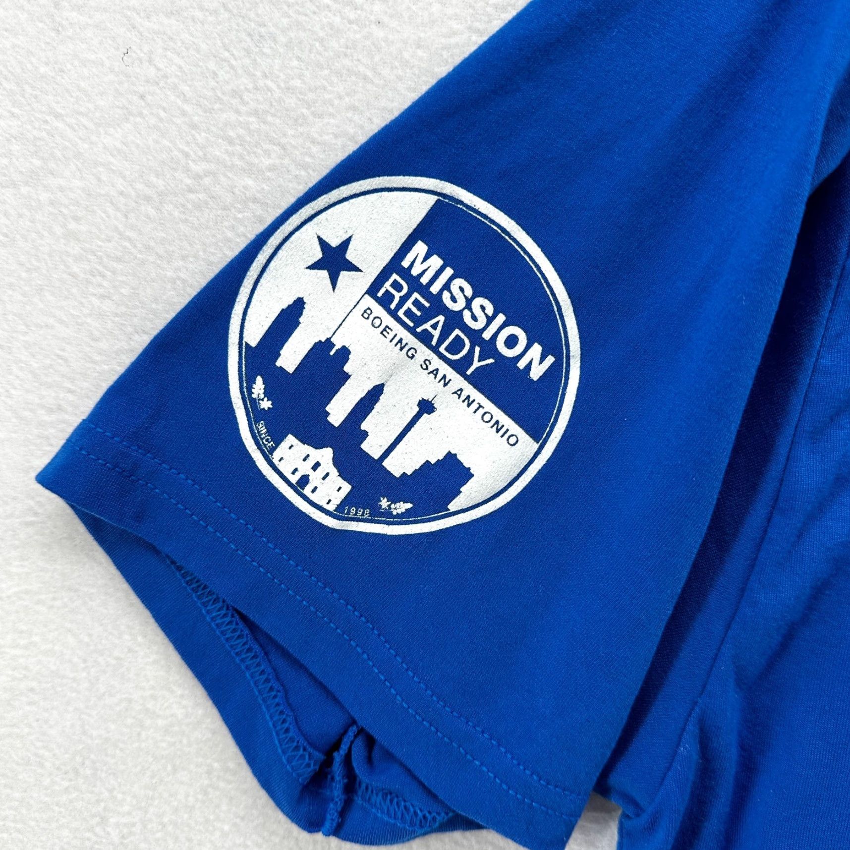 Vintage Boeing T-Shirt Blue Men's Large Short Sleeve Crew Neck Pullover Mission Ready Regular Fit Easy Care Size US L / EU 52-54 / 3 - 4 Thumbnail