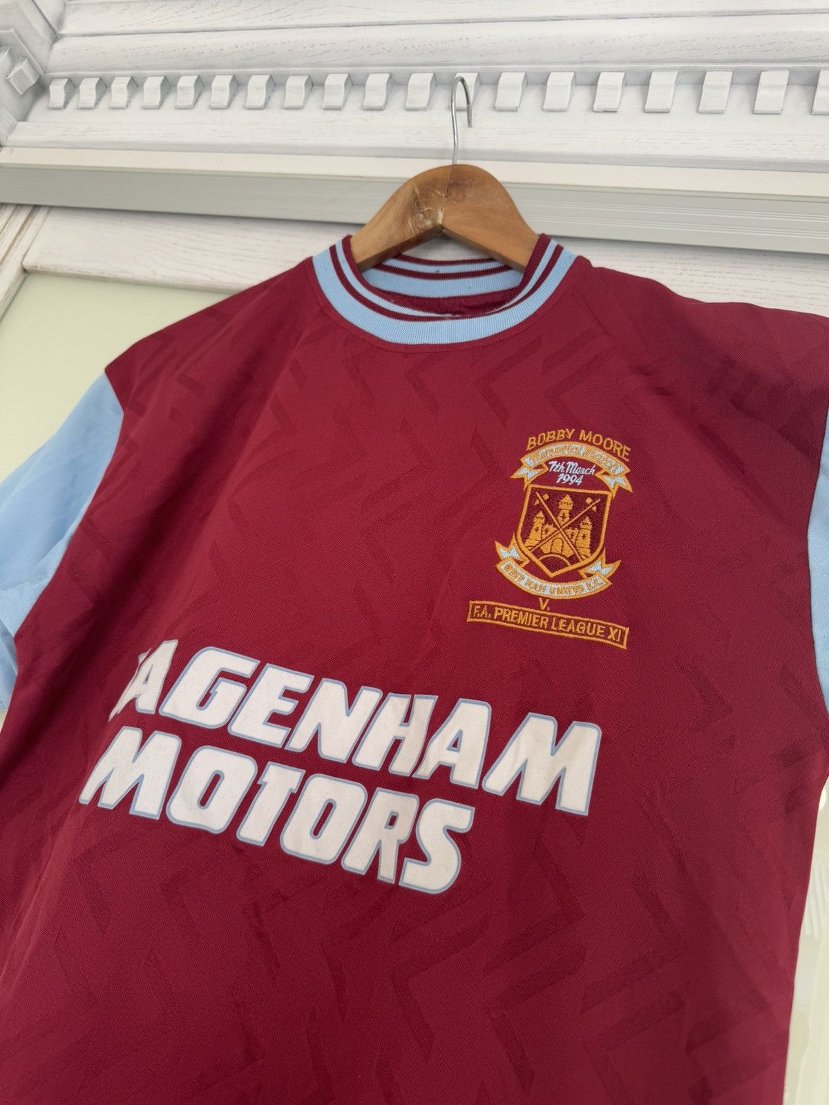Other Vintage West Ham 1994 Score Draw Soccer Jersey Football Kit Size US S / EU 44-46 / 1 - 7 Thumbnail