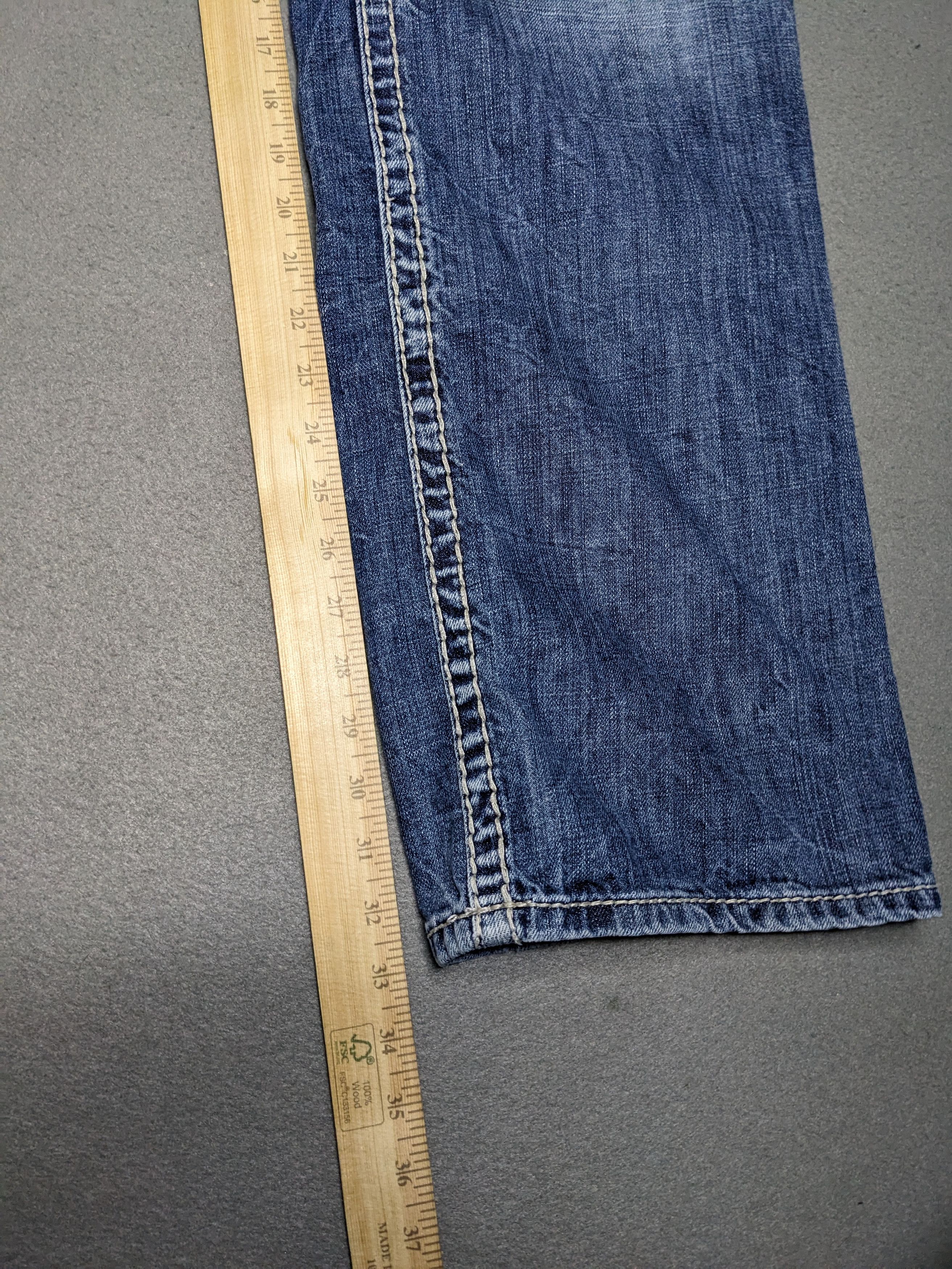 Silver Jeans Co. VTG Silver Jeans 35x33 Grodie Flap Thick Stitch Denim Y2K Size US 35 - 16 Thumbnail