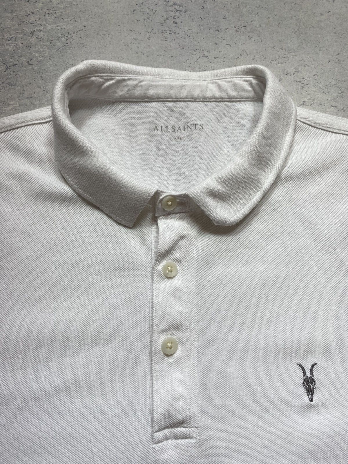 Allsaints Allsaints Mens White Polo Shirt Size US L / EU 52-54 / 3 - 4 Thumbnail