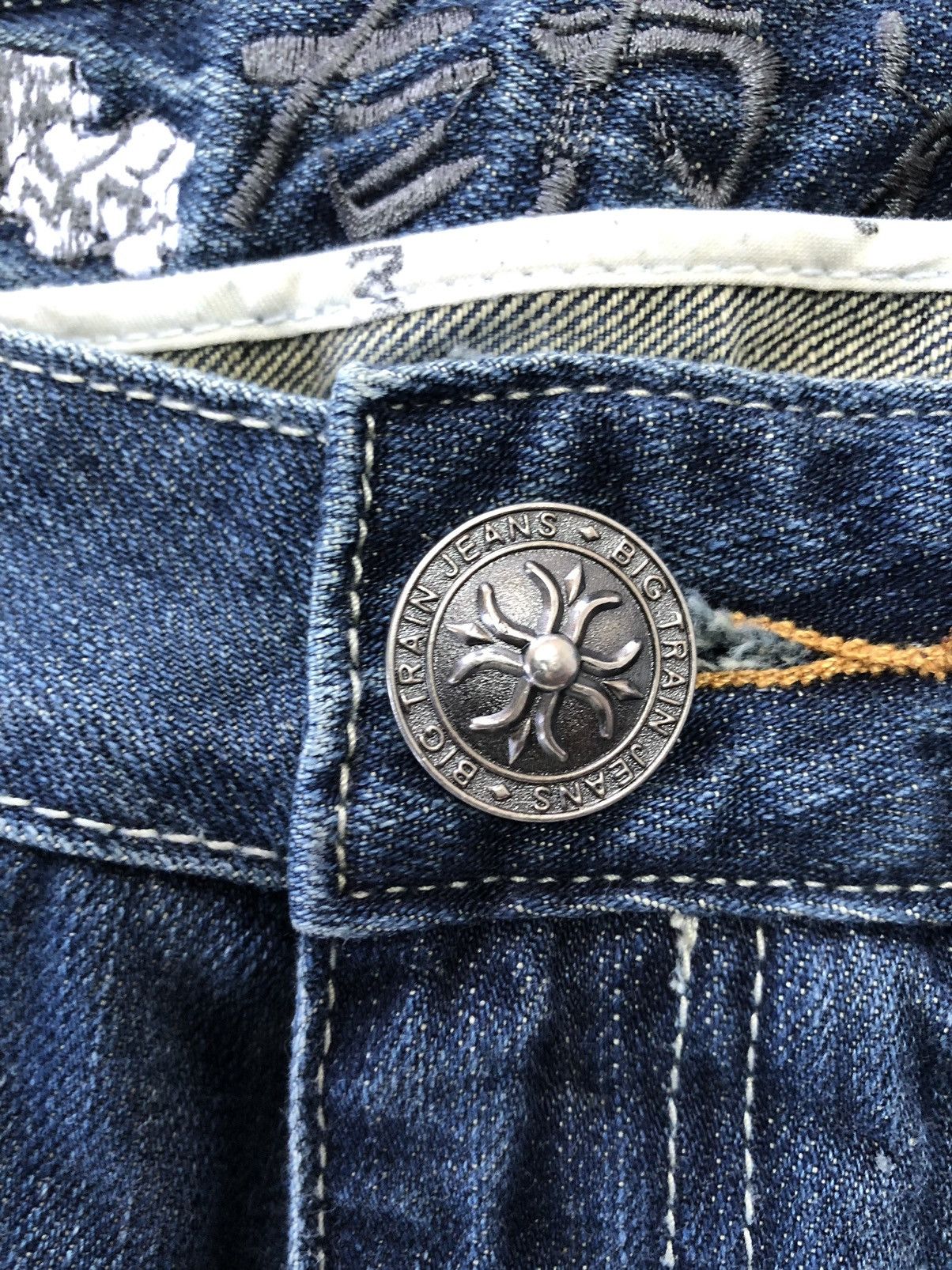 Vintage Big Train Osaka Embroidered Jeans Size US 34 / EU 50 - 12 Thumbnail