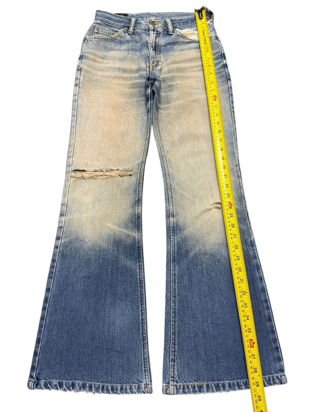 Lee Vintage 90s Lee Rider Mud Wash Faded Whiskers Wide Leg Flare Size 26" / US 2 / IT 38 - 12 Thumbnail