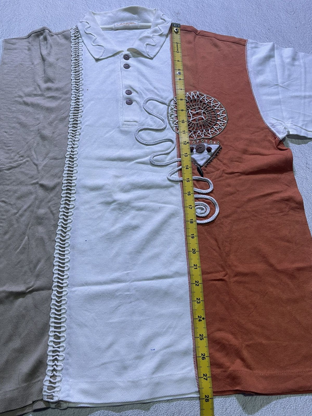 Japanese Brand Y2K LANCEL short sleeve tshirt 3 color motif Size US XL / EU 56 / 4 - 9 Thumbnail