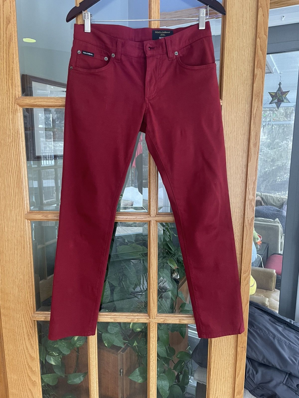 Dolce & Gabbana Dolce & Gabbana Red Skinny Jeans Size US 28 / EU 44 - 1 Thumbnail