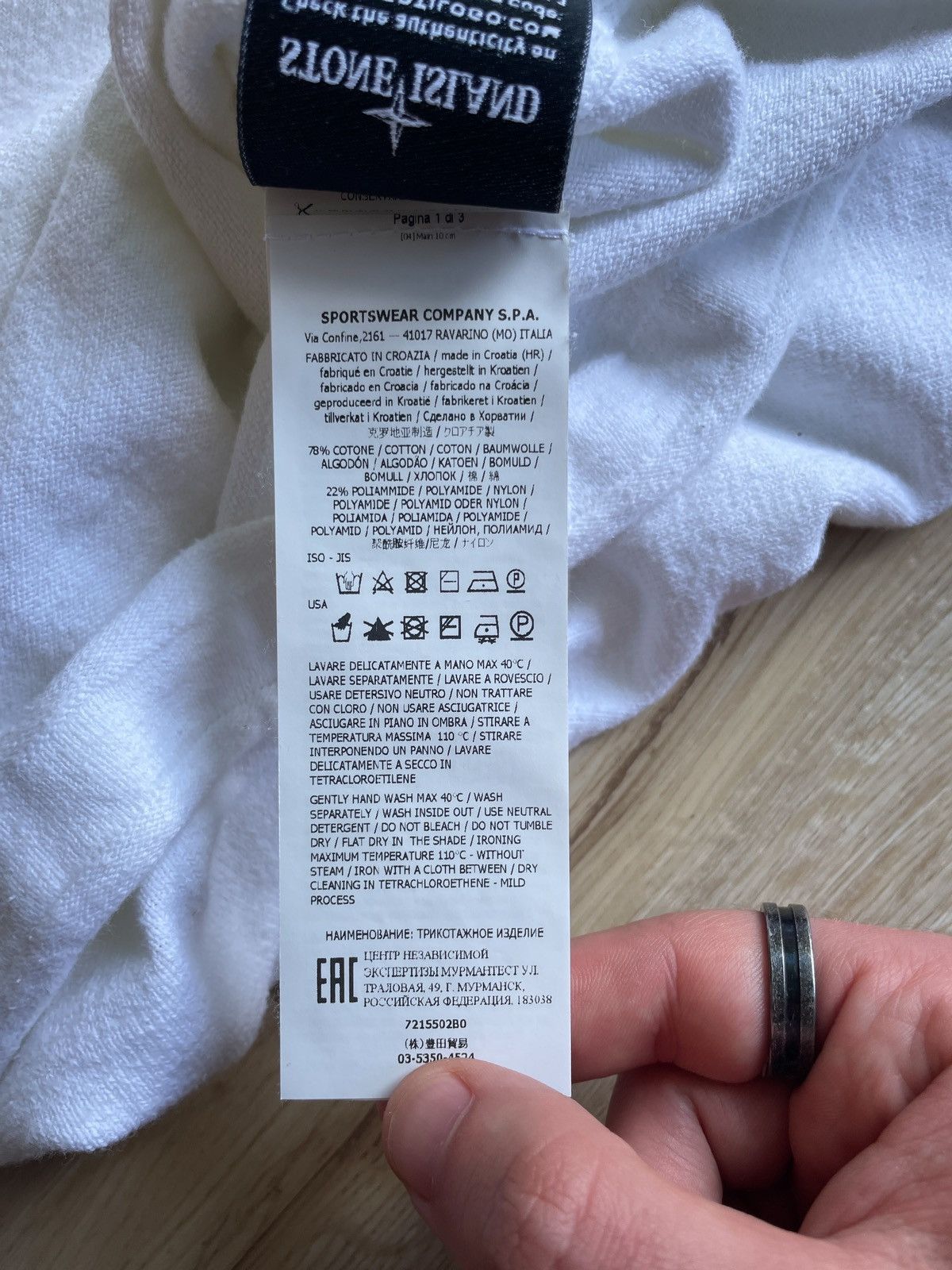 Stone Island Stone Island White Crewneck Sweatshirt Size US L / EU 52-54 / 3 - 5 Thumbnail