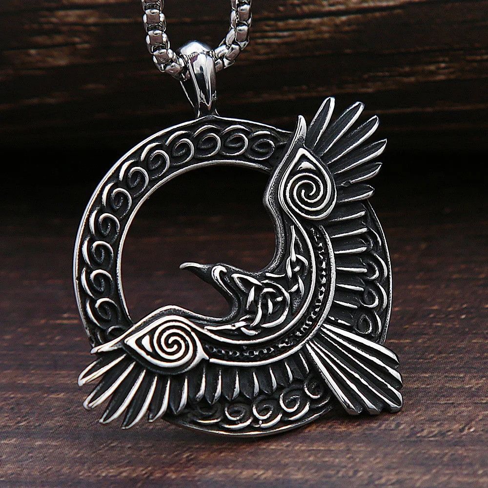 Other Vintage Nordic Raven Pendant Necklace Size ONE SIZE - 5 Thumbnail