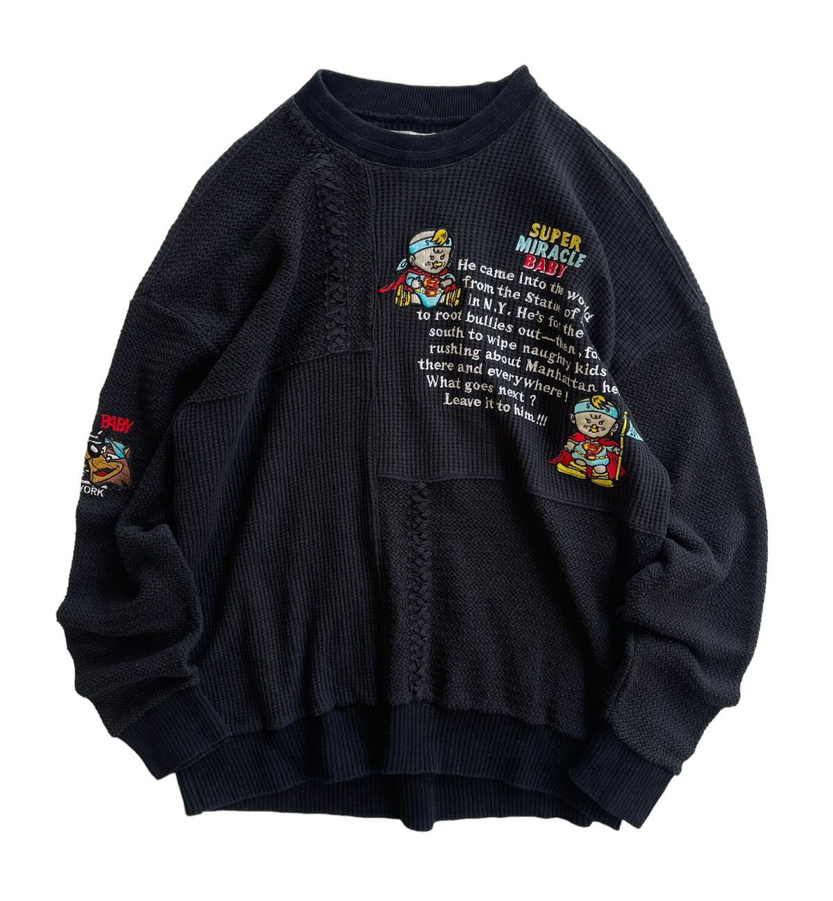 Japanese Brand Vintage Super Miracle Baby Hybrid Sweater Size US L / EU 52-54 / 3 - 2 Thumbnail