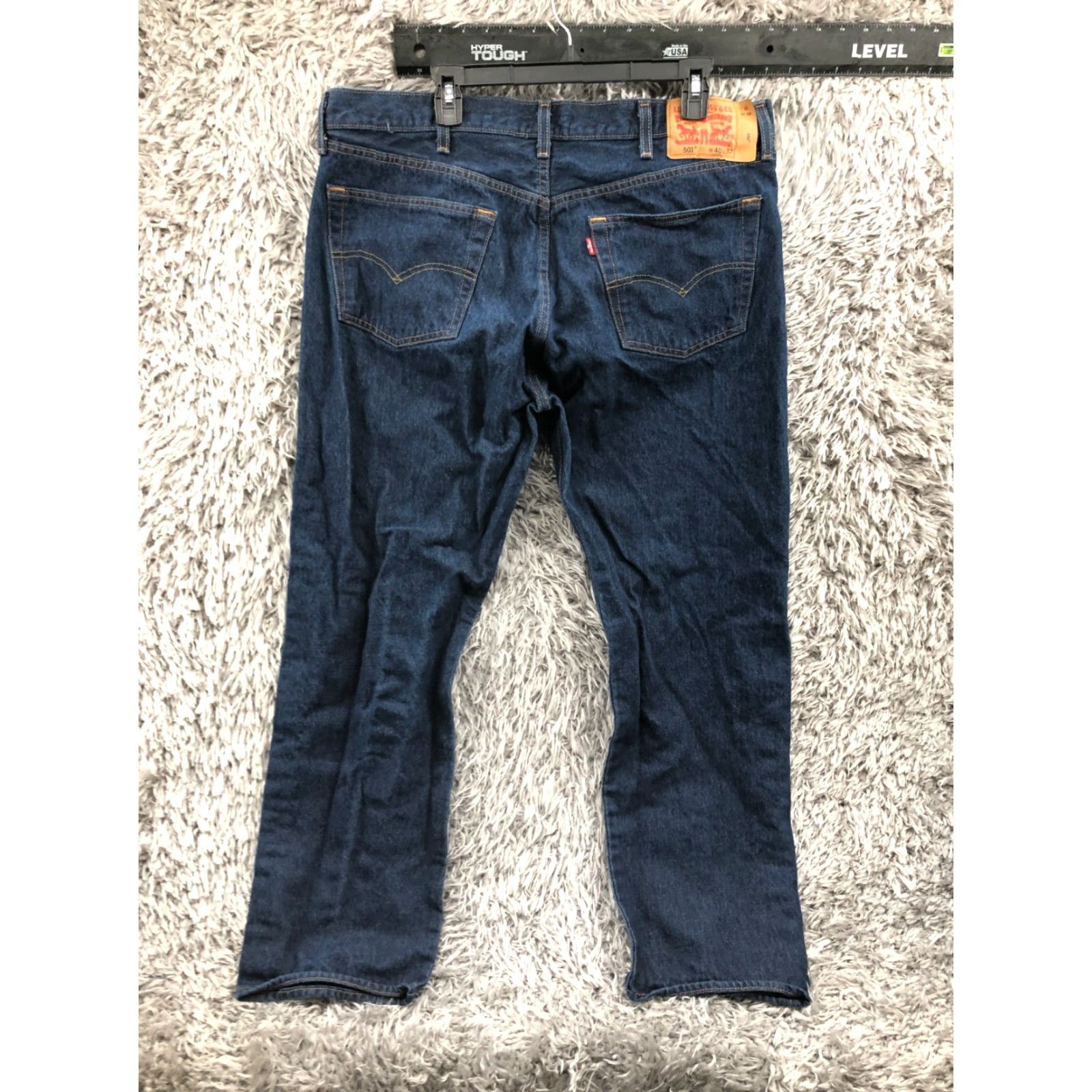 Old Navy VINTAGE Old Navy 501 Straight Jeans 40x32 Mens Mid Rise Dark Wash Blue Button Fly Size US 40 / EU 56 - 6 Thumbnail