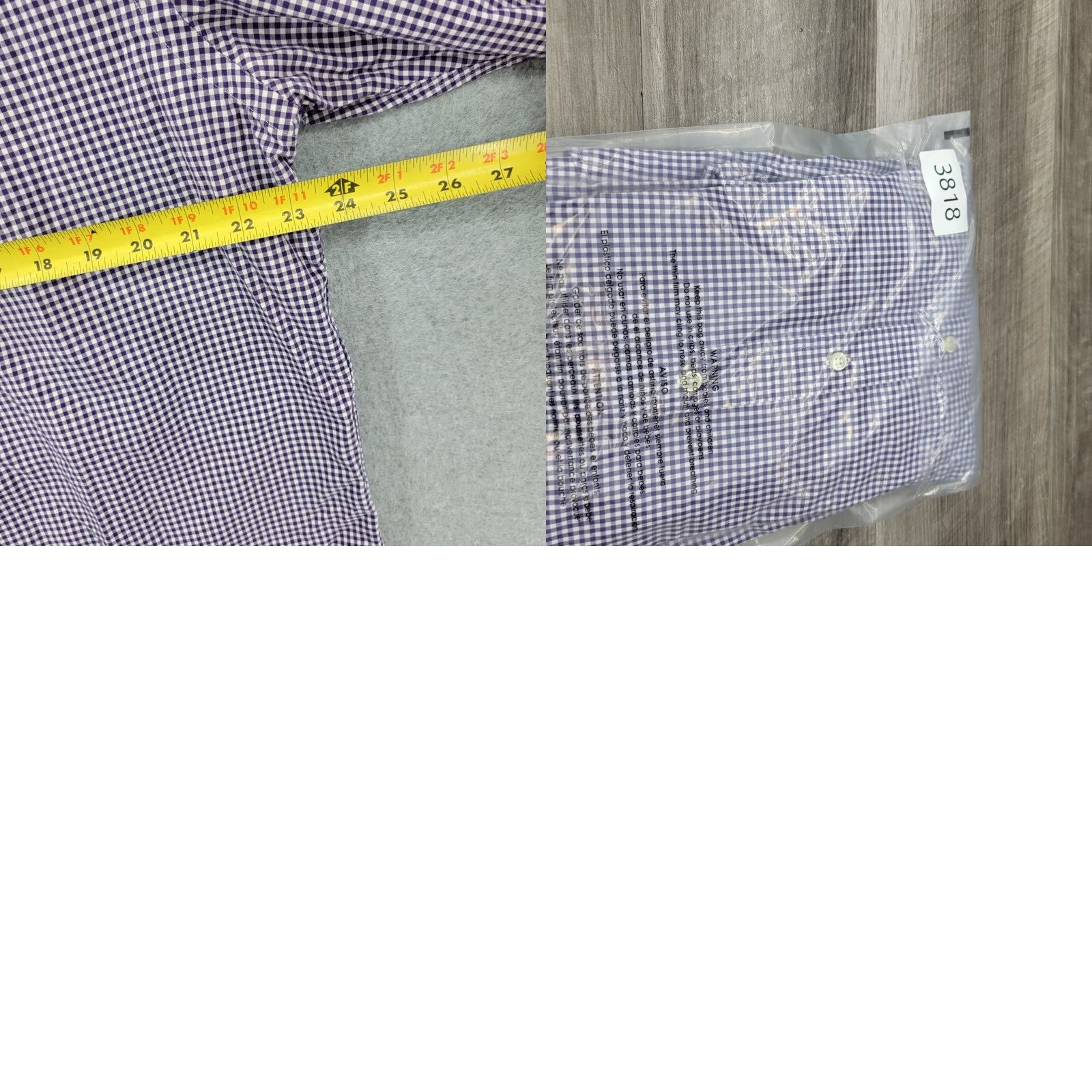 Polo Ralph Lauren Polo Ralph Lauren shirt Mens XL Purple White Check Western casual button up Size US XL / EU 56 / 4 - 8 Thumbnail