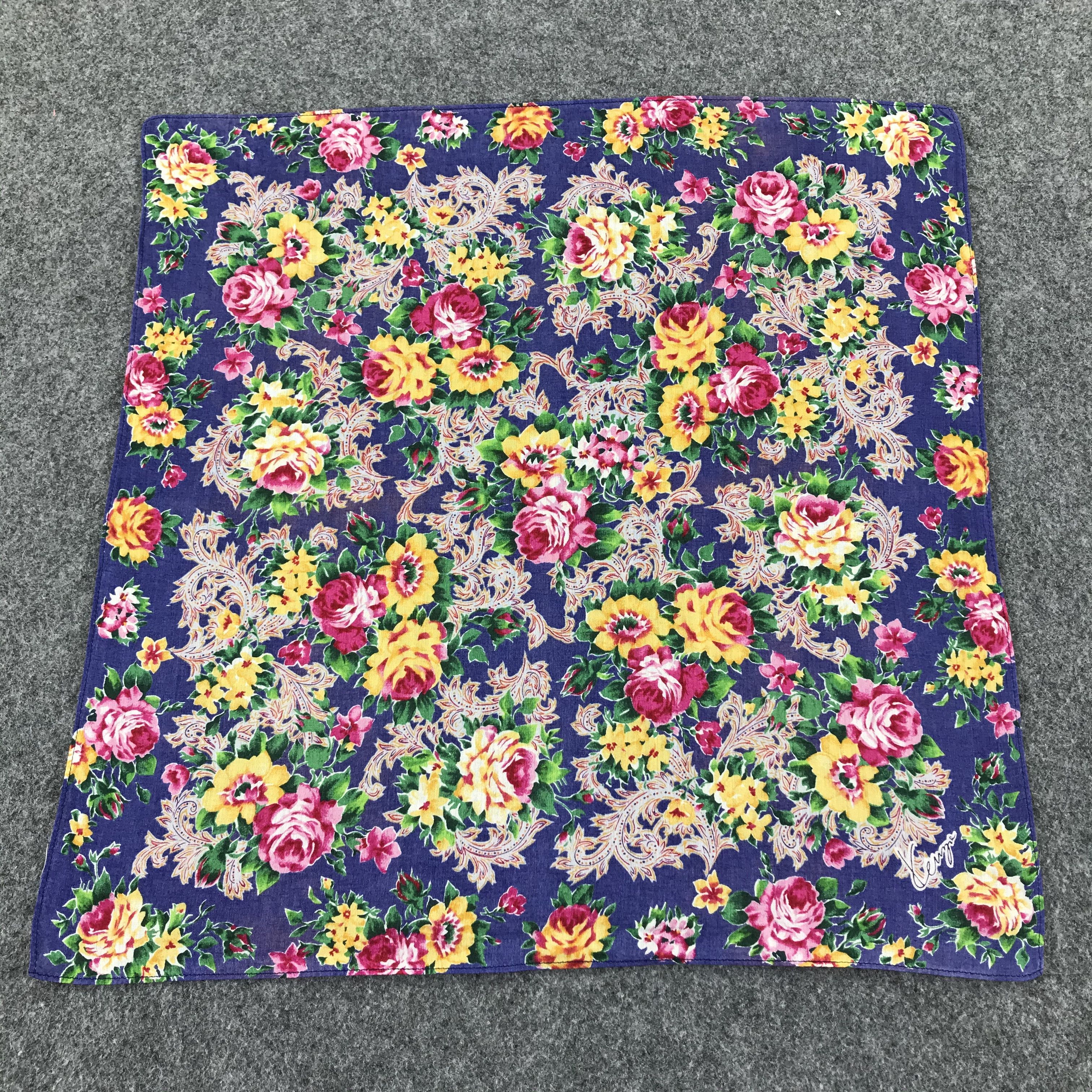 Kenzo Kenzo Floral Handkerchief Neckerchief Bandana H193 Size ONE SIZE - 1 Thumbnail